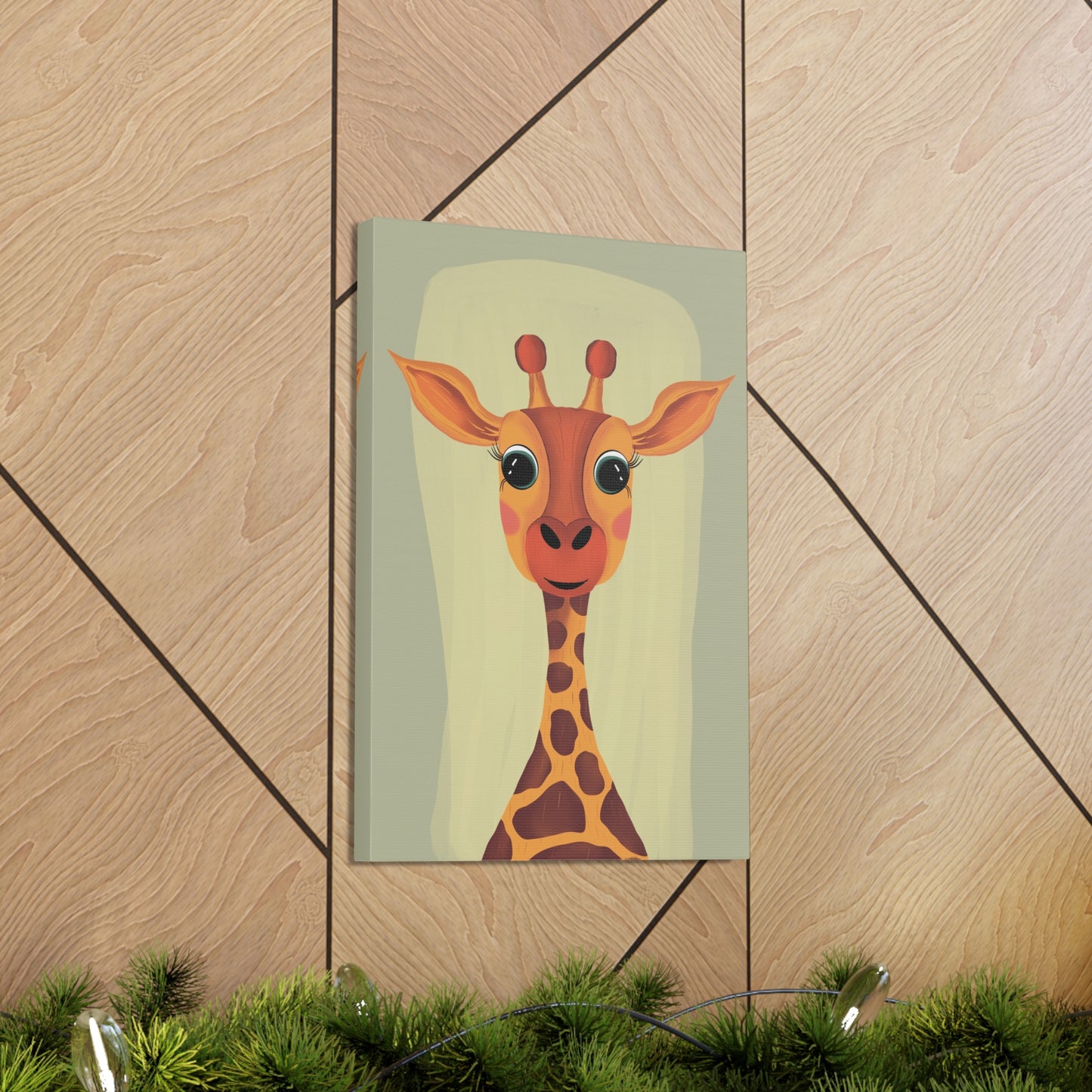 Canvas Wraps, Giraffe Artwork, Green-Eyed Grace Gallery Print, Anndria Design, Home Wall Decor, Nature Lover Gift, Wildlife Lover Present,