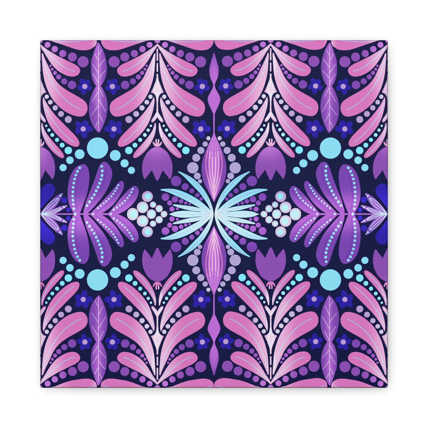 Vibrant Floral Canvas Wall Art - Stretched Matte Print