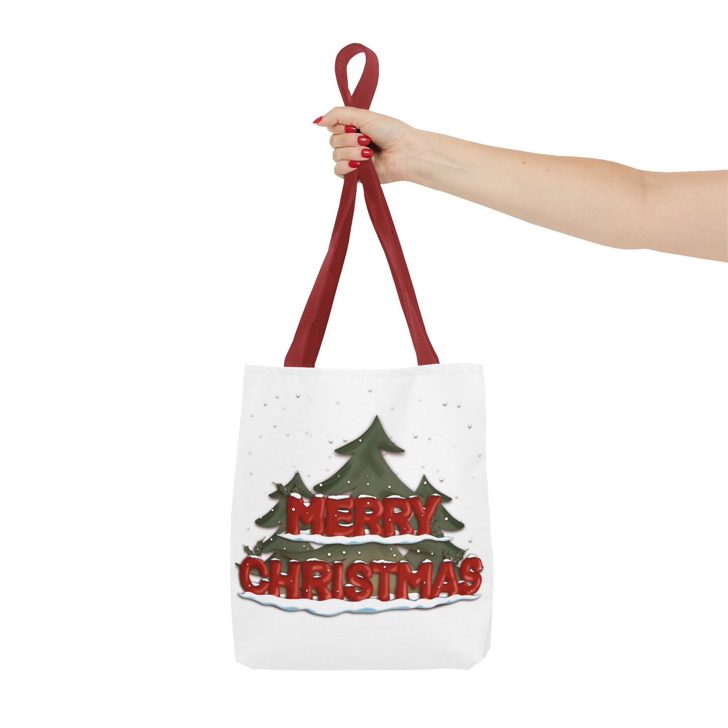 Christmas Tote Bag with Snow, Anndria Design