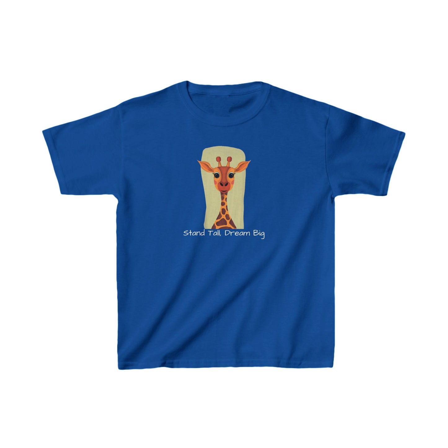 Kids T-Shirt, Green-Eyed Grace Giraffe, Stand Tall, Dream Big Tee, Children's Tee, Giraffe Shirt, Animal Lover Gift