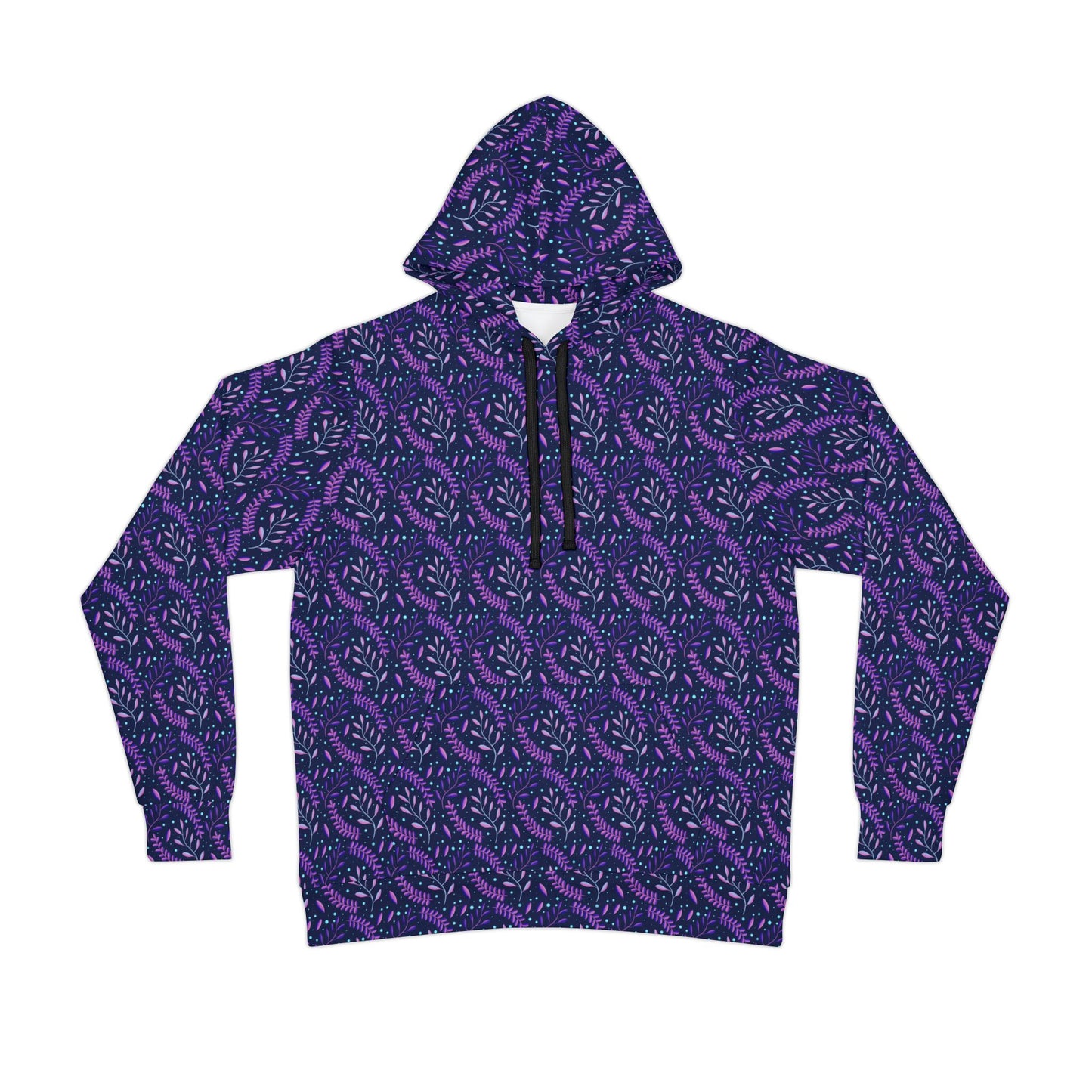 Cosmic Purple Forest Athletic Hoodie by Anndria