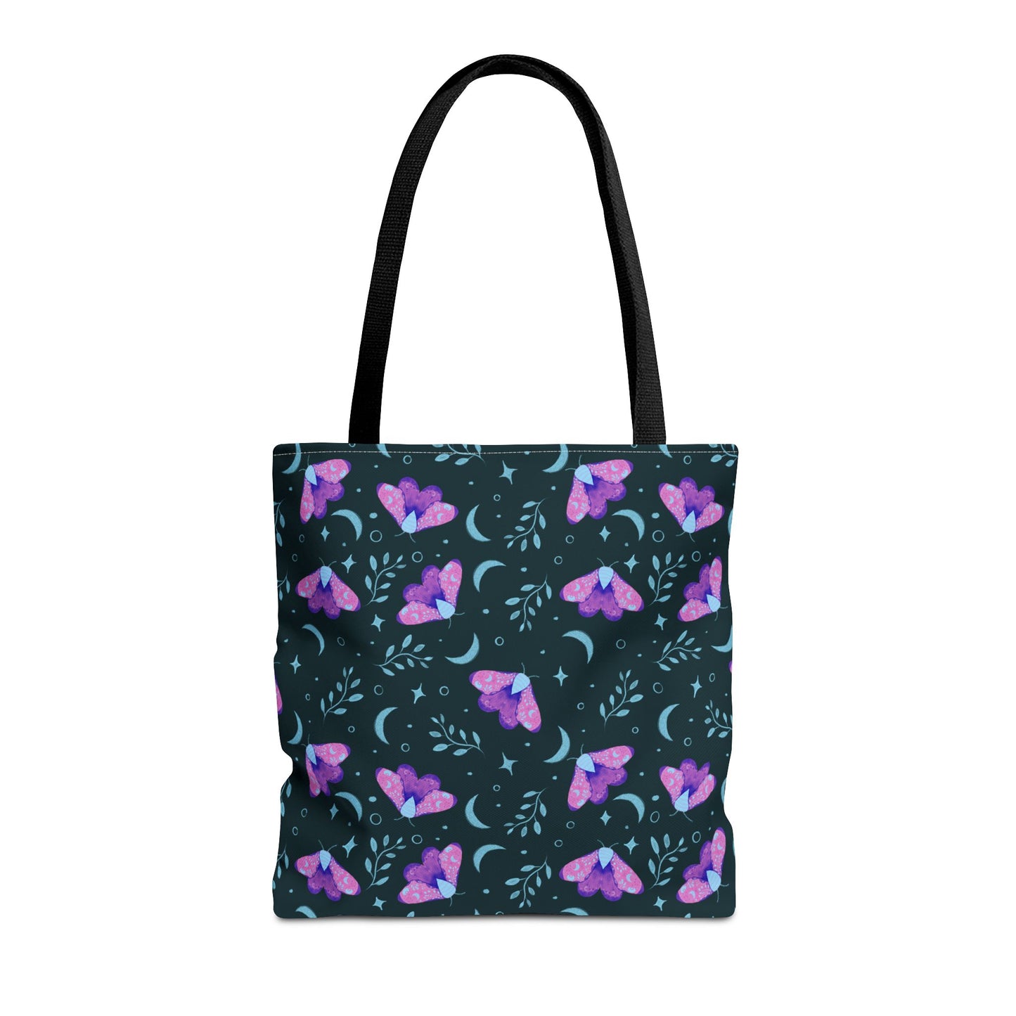 Moth Tote Bag Vibrant - Witchy Aesthetic Design by Anndria