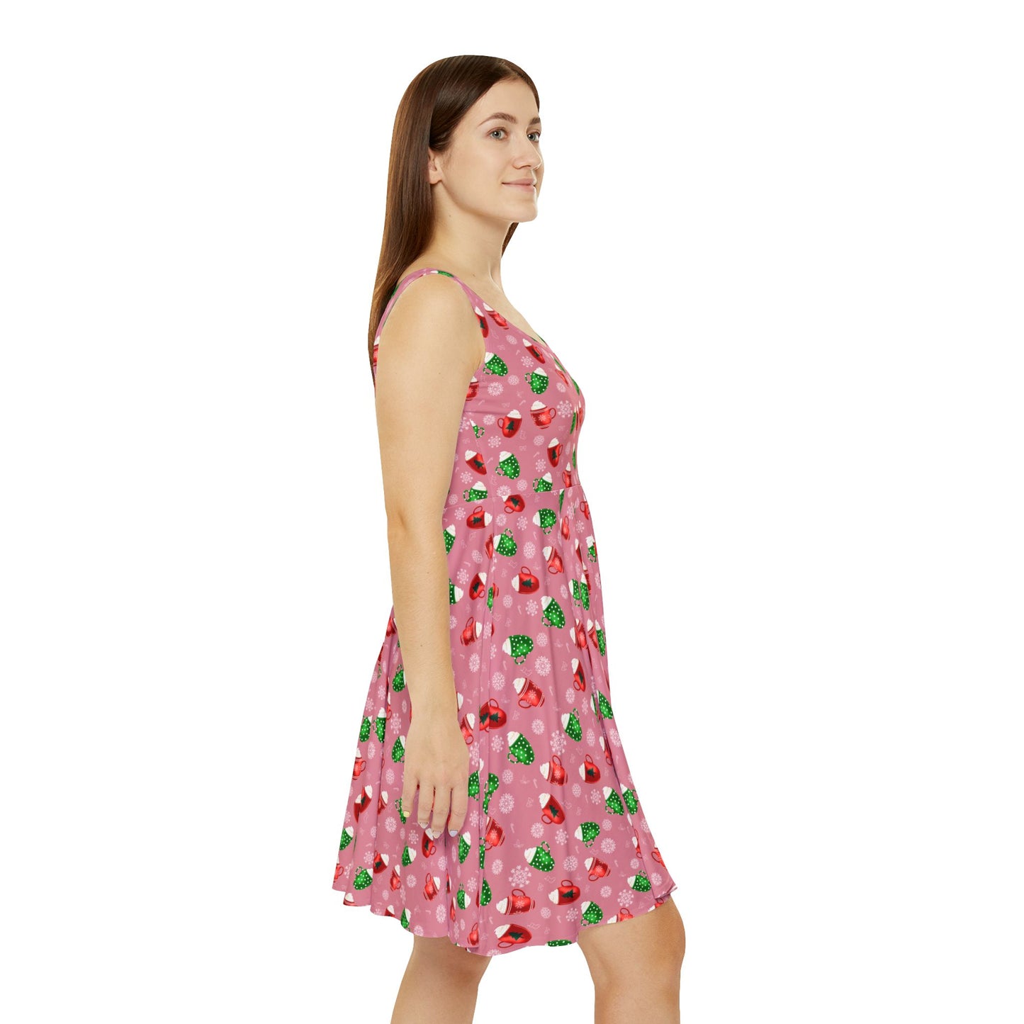 Holiday Hot Chocolate Women's Skater Dress - Pink