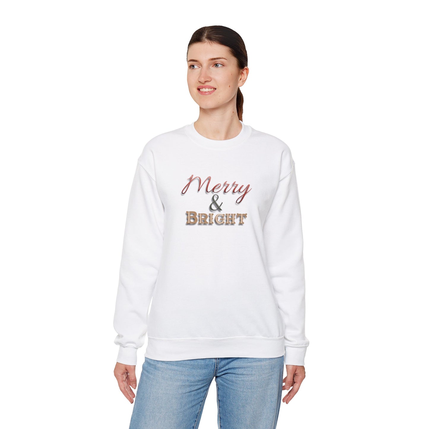 Merry & Bright Sweatshirt - Christmas Holiday