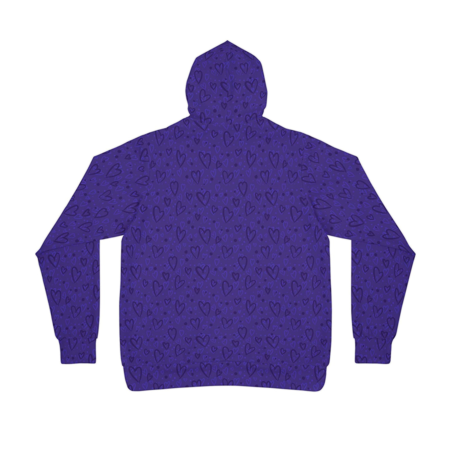 Purple Hearts Athletic Hoodie - Designed by Anndria