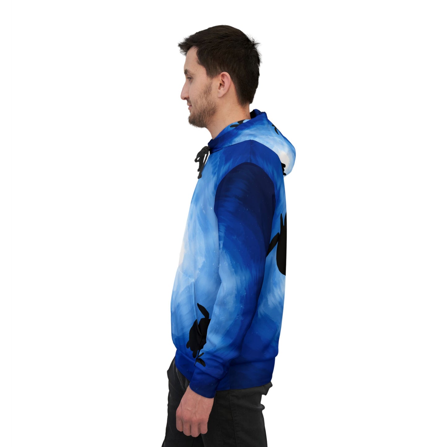 Ocean Blue Turtle Athletic Hoodie - Stylish and Comfortable Activewear