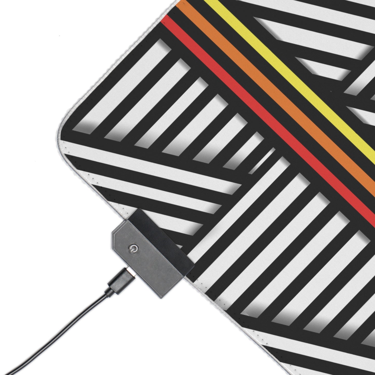 LED Gaming Mouse Pad - Colorful Geometric Design for Gamers