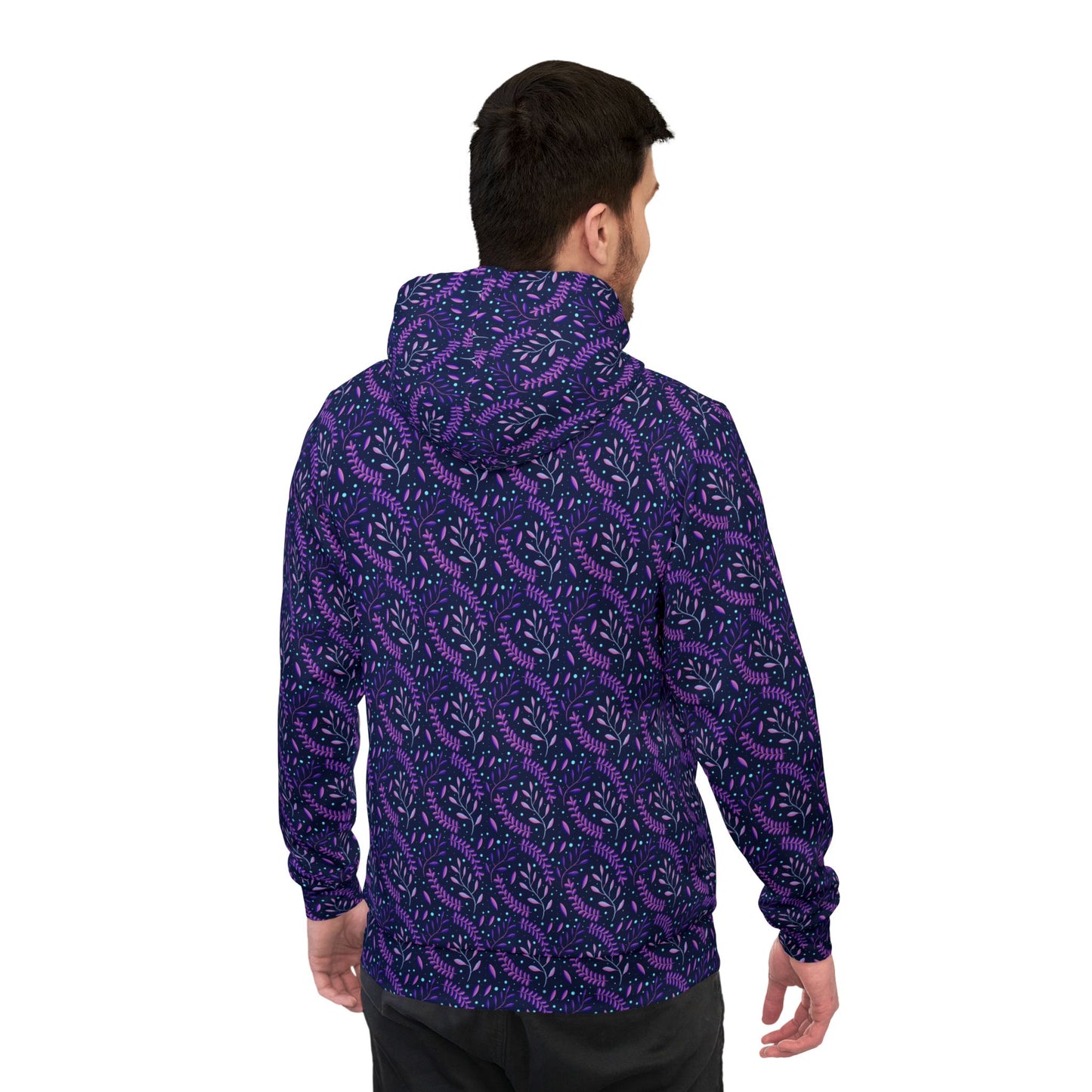 Cosmic Purple Forest Athletic Hoodie by Anndria