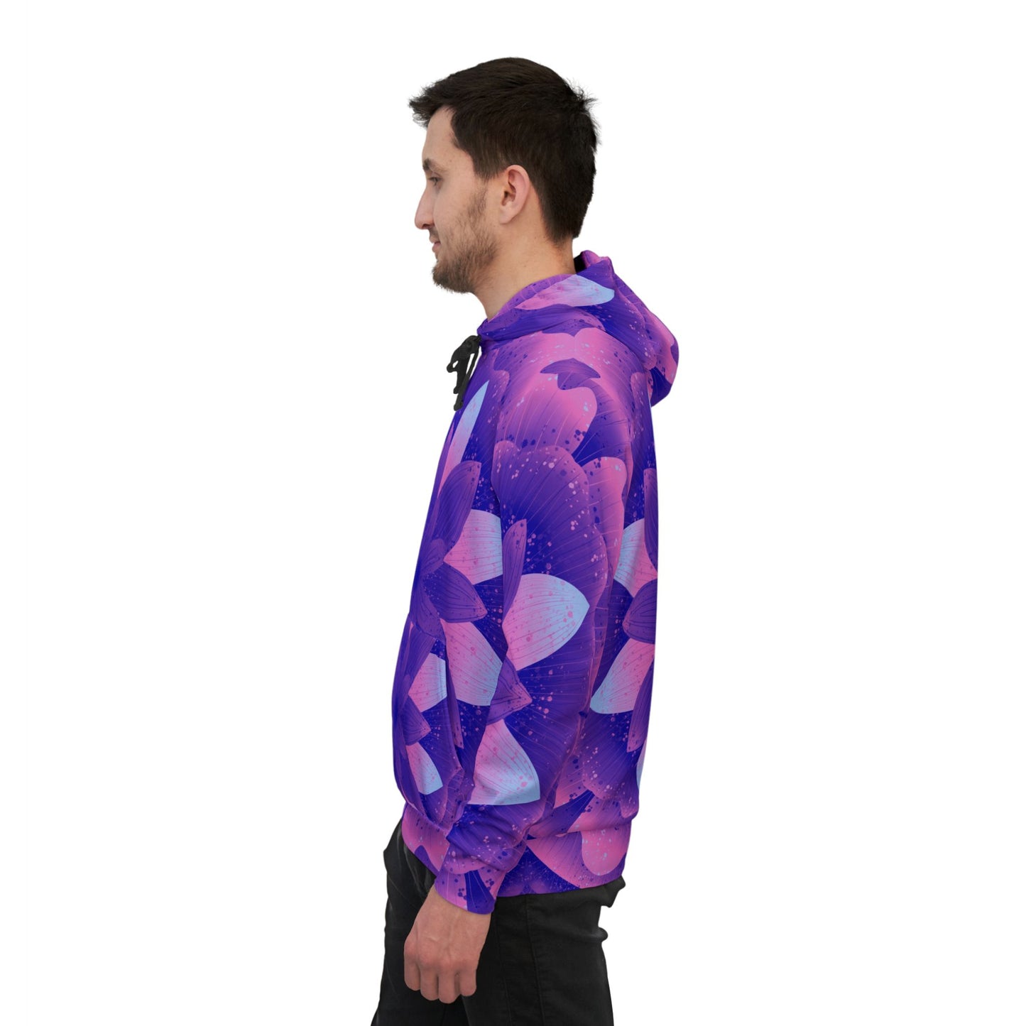 Purple Madness Athletic Hoodie by Anndria