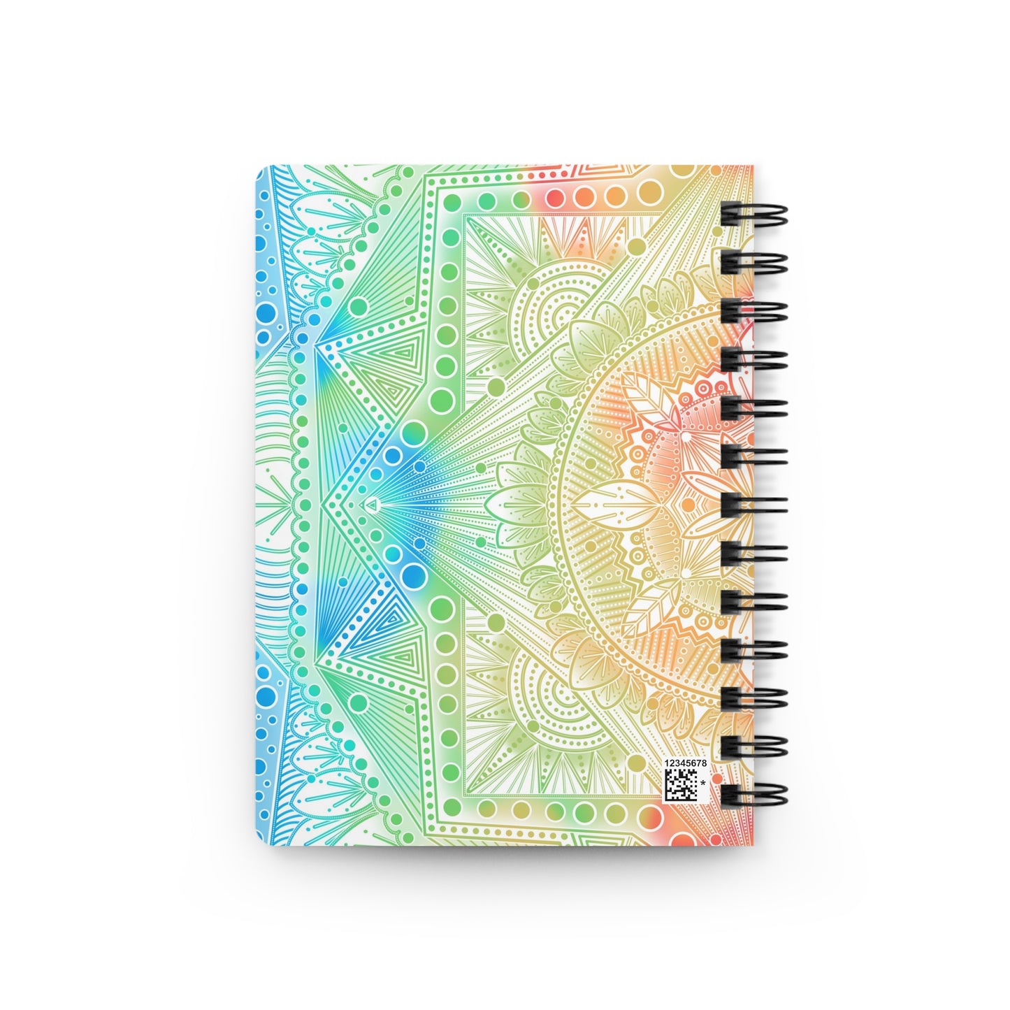 Spiral Bound Journal, Celestial Kaleidoscope Mandala Design, Artwork by Anndria, Notebook, Sketchbook, Diary, Writing Journal,