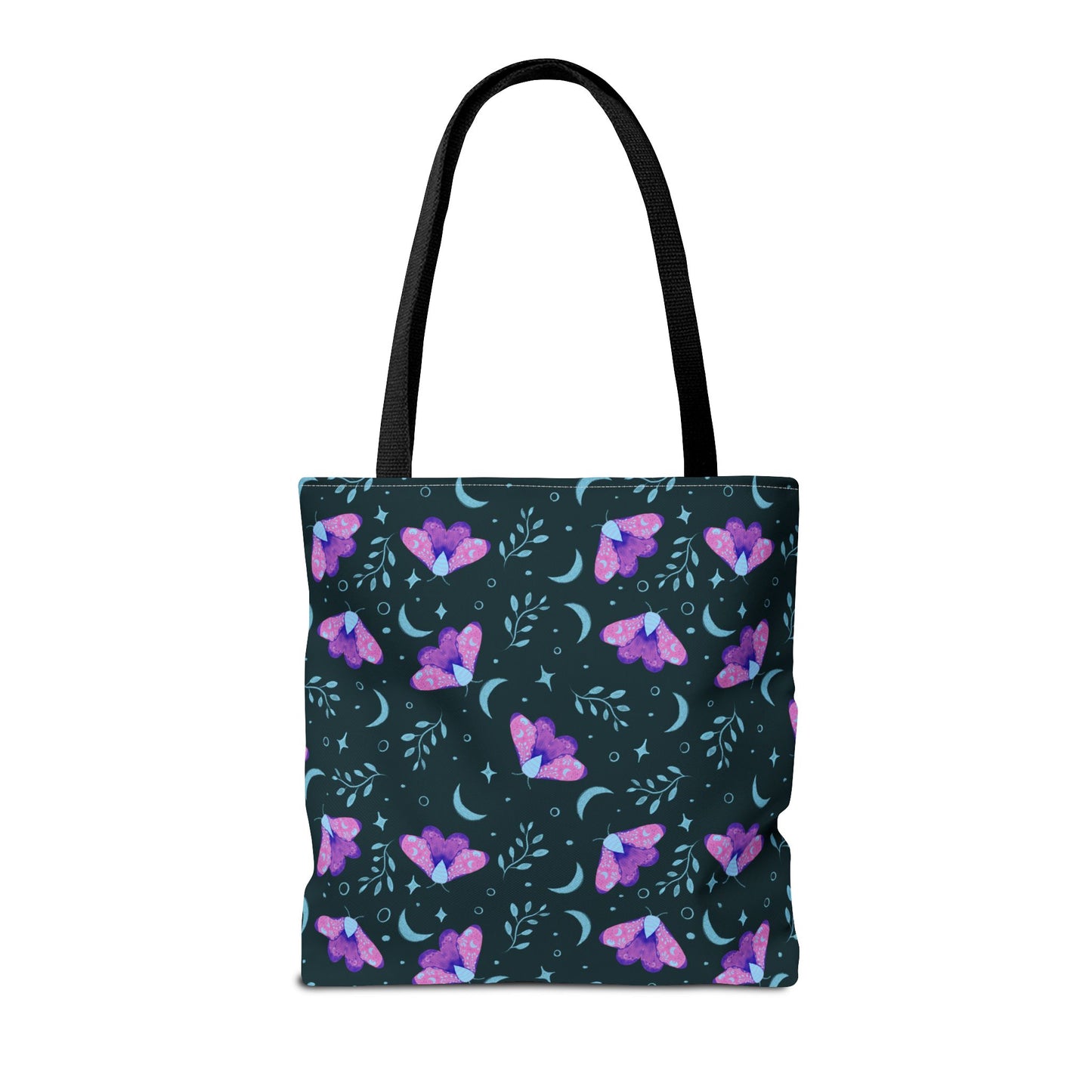 Moth Tote Bag Vibrant - Witchy Aesthetic Design by Anndria