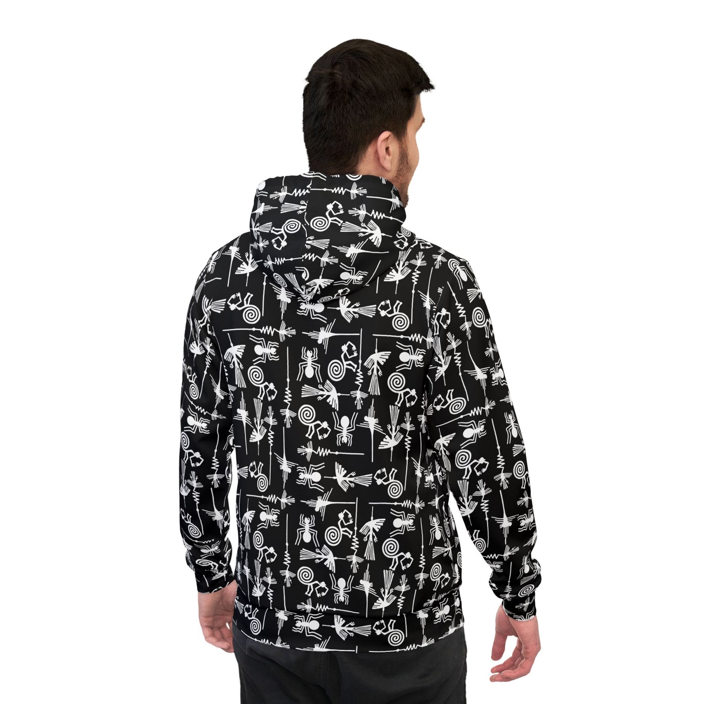 Nazca Lines Geoglyphs Peru Design Hoodie - Black