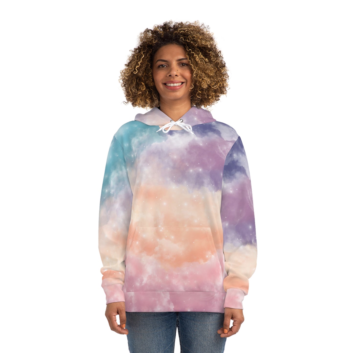 Cosmic Whispers Fashion Hoodie - Dreamy Pastel Galaxy-Inspired Hoodie