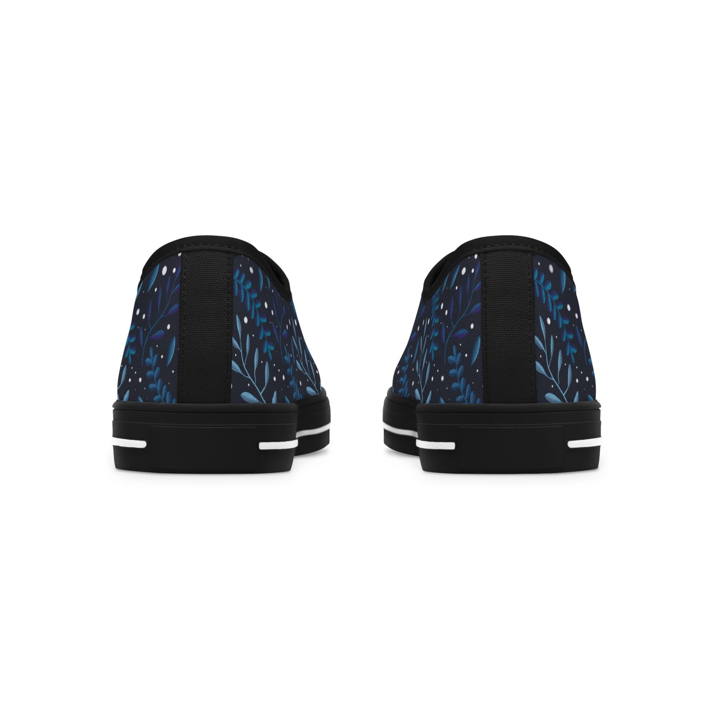 Low Top Sneakers Midnight Blue Forest Design by Anndria
