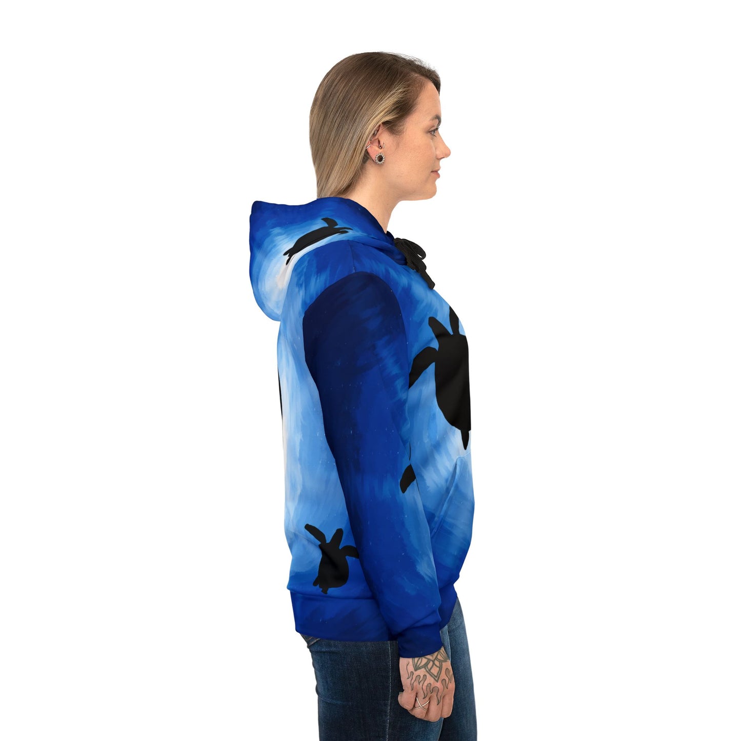 Ocean Blue Turtle Athletic Hoodie - Stylish and Comfortable Activewear