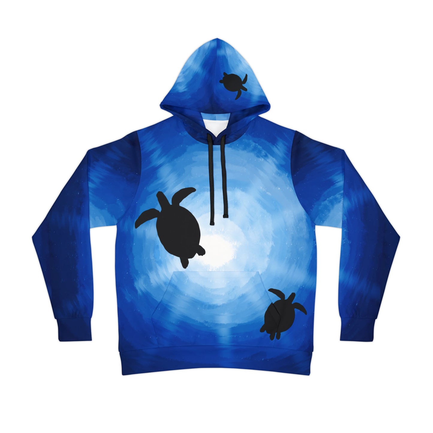 Ocean Blue Turtle Athletic Hoodie - Stylish and Comfortable Activewear