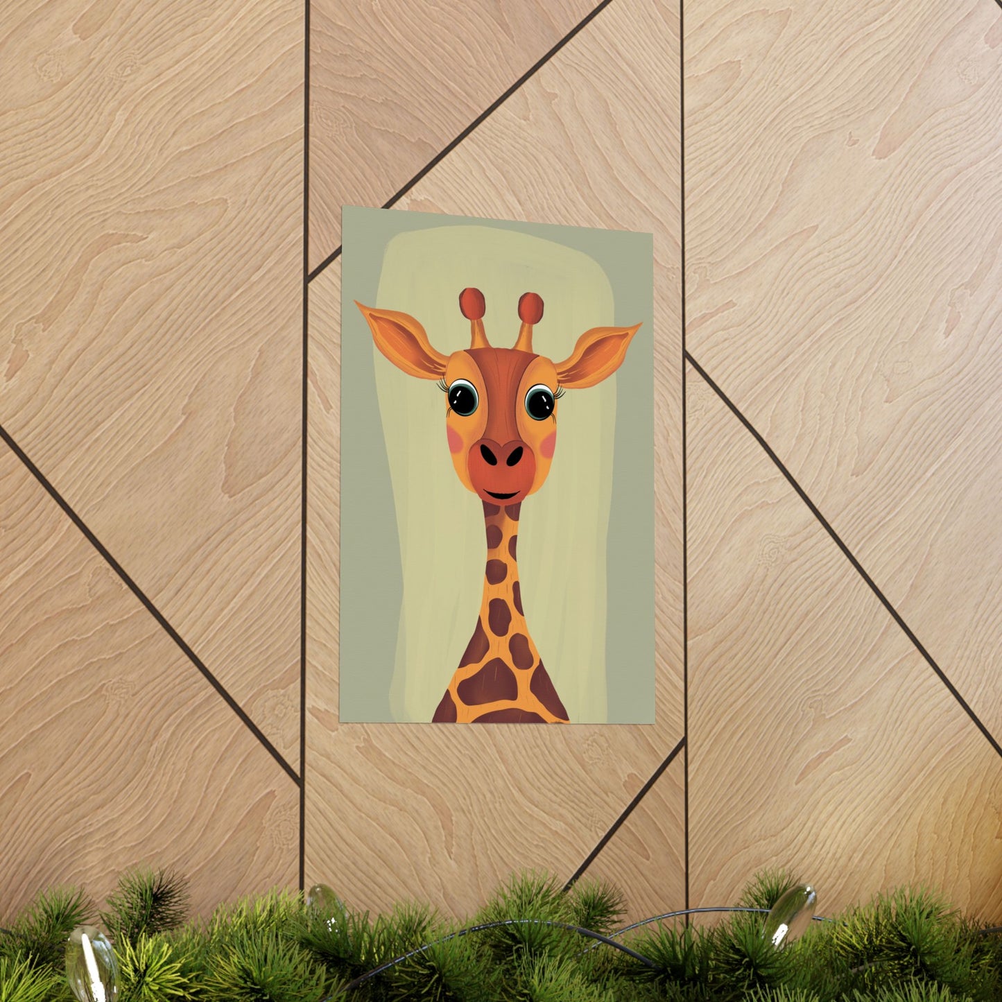 Vertical Poster, Giraffe Art Print, Matte Finish Wall Decor, Anndria Design, Giraffe Lover Gift, Nature Theme Decoration