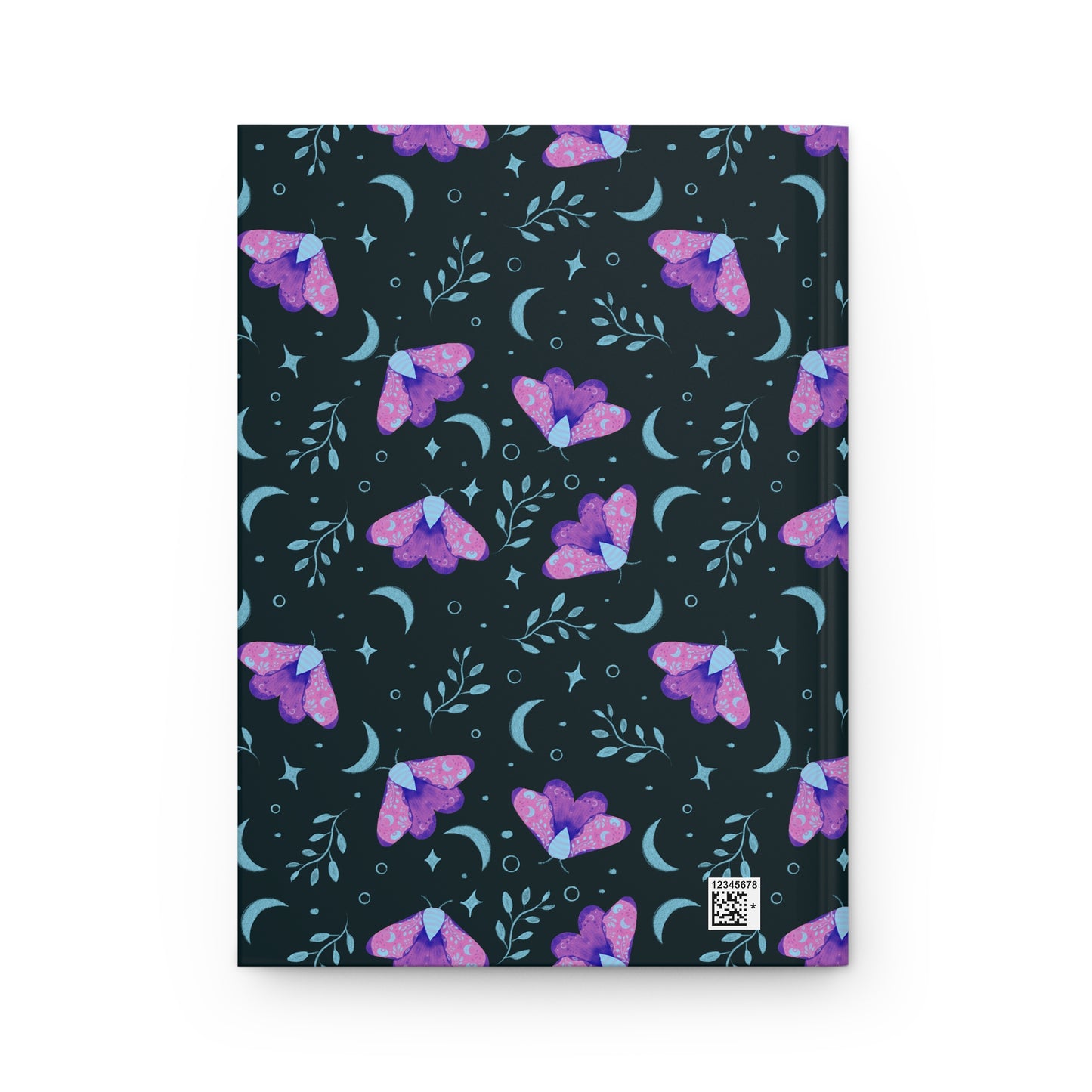 Hardcover Journal Witchy Moth Vibrant Design by Anndria