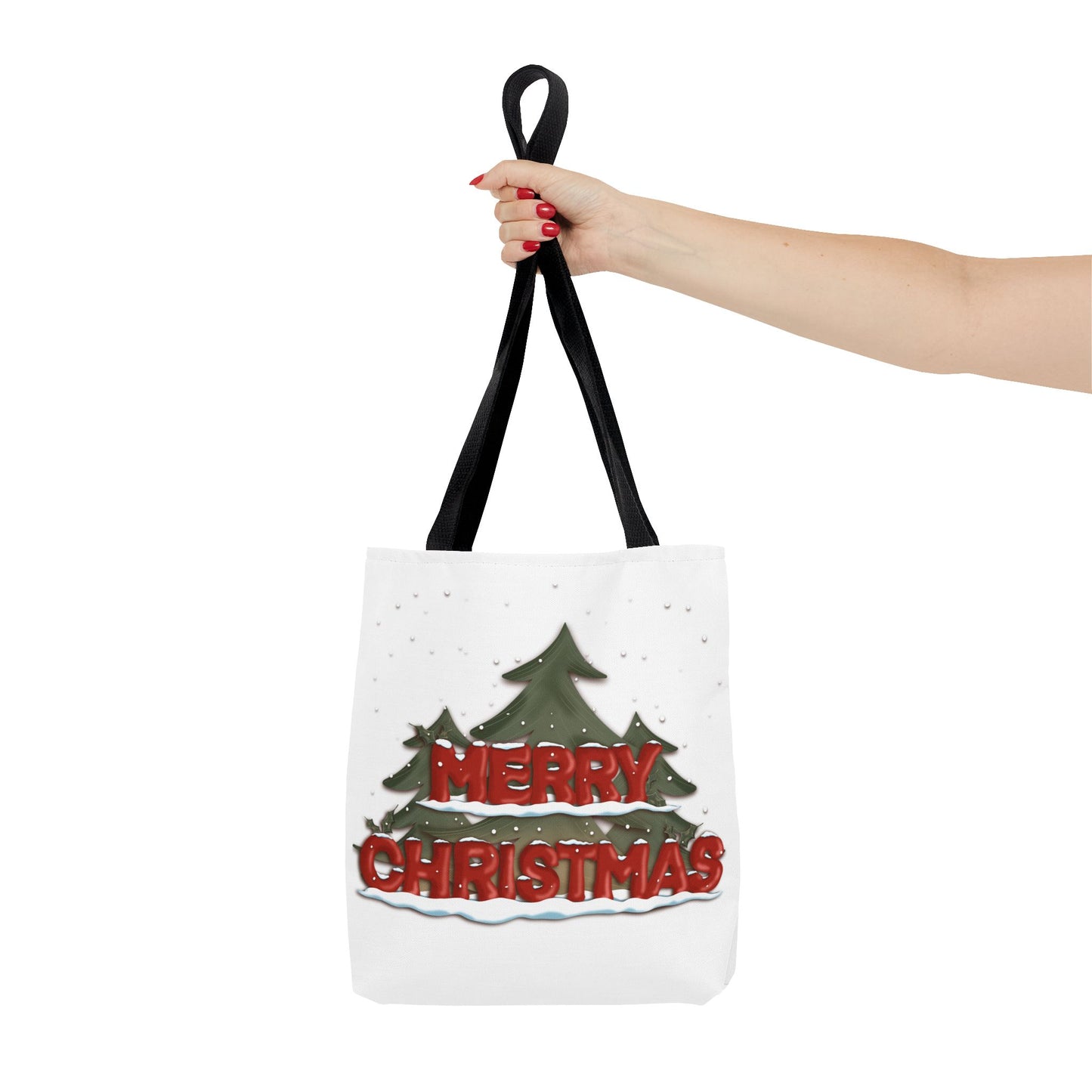 Christmas Tote Bag with Snow, Anndria Design