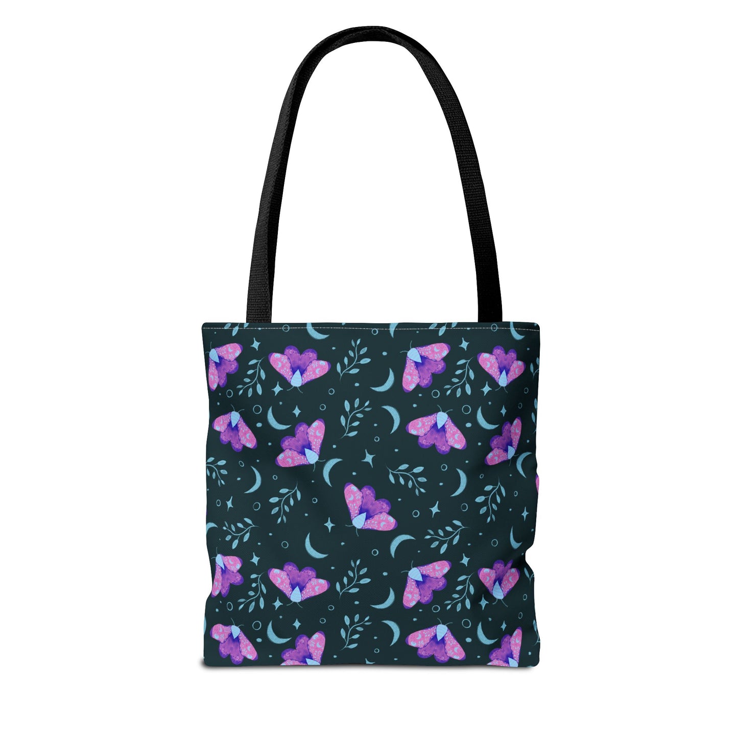 Moth Tote Bag Vibrant - Witchy Aesthetic Design by Anndria