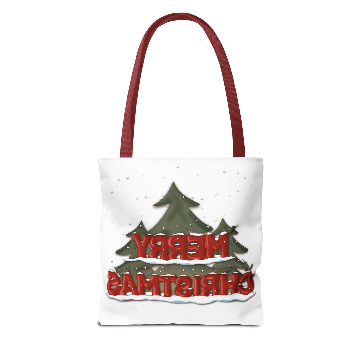 Christmas Tote Bag with Snow, Anndria Design