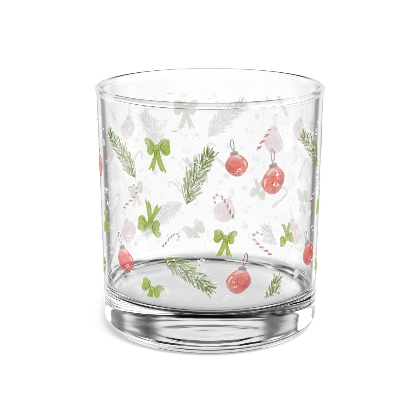 Rocks Glass Watercolor Christmas Trimmings