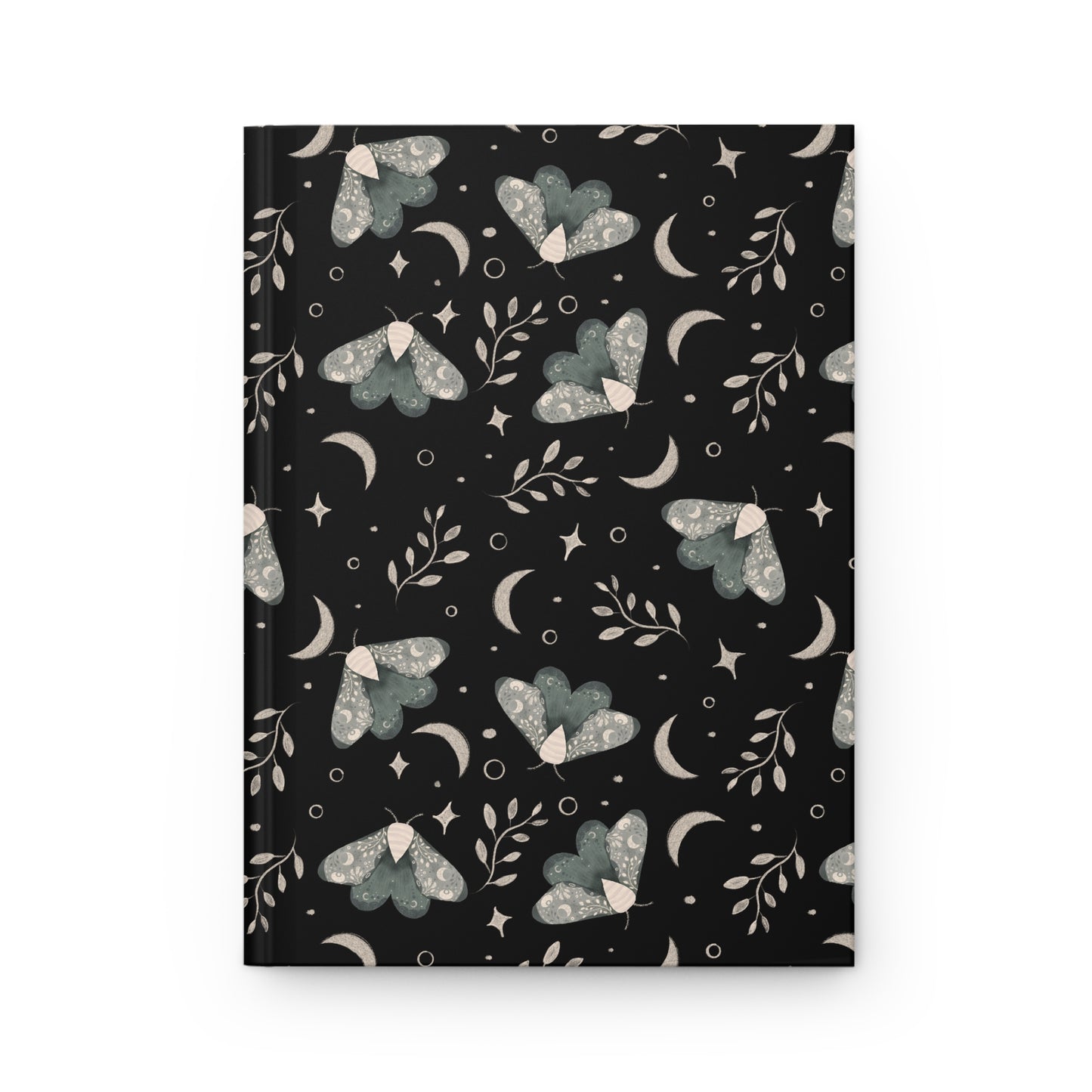 Hardcover Journal Witchy Moth Design by Anndria