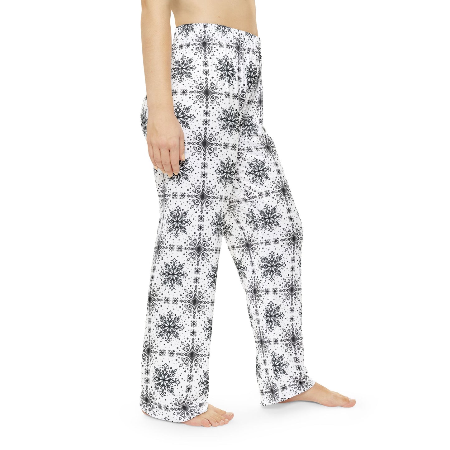 Snowflake Pajama Pants by Anndria - Black and White