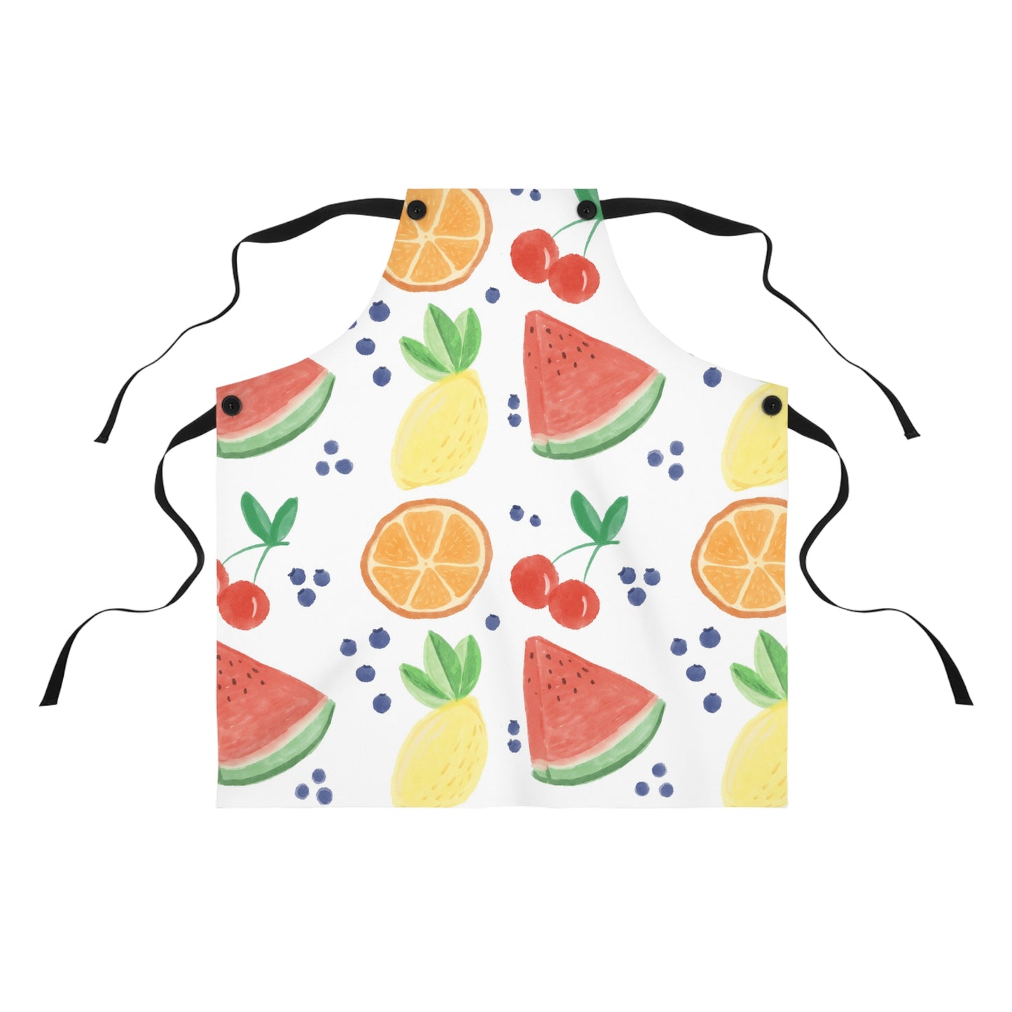 Watercolor Fruit Apron | Stylish Kitchen Apron by Anndria | Lightweight & Durable Cooking Accessory