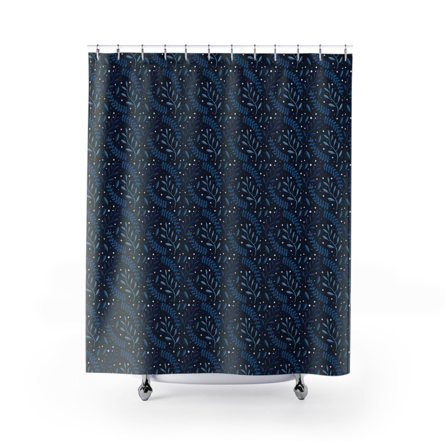 Forest Shower Curtains - Midnight Blue Design by Anndria