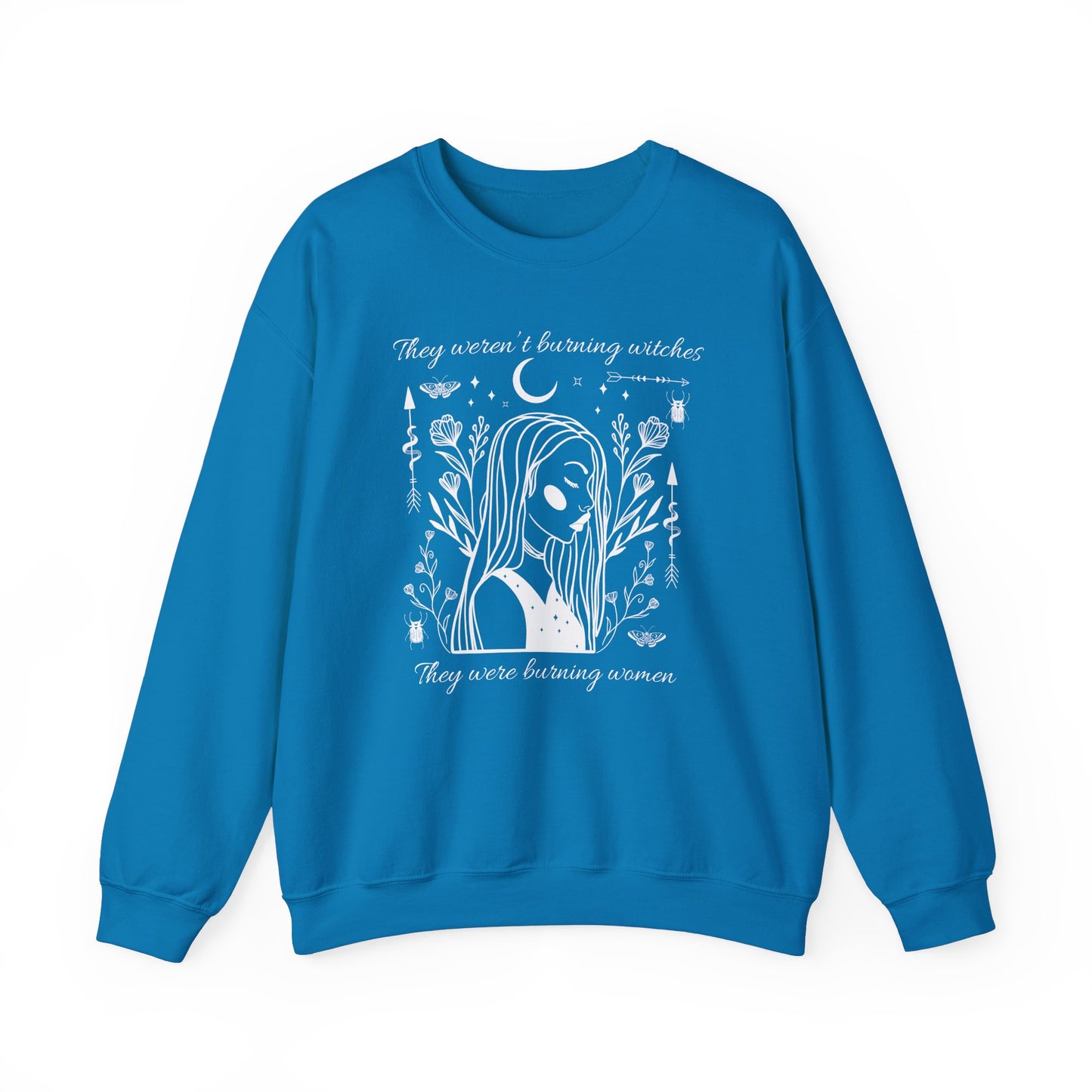 Feminine Rage Sweatshirt, Women's Empowerment Jumper, Witch Burning Feminist Top, Gender Equality Pullover, Unisex Crewneck Sweater