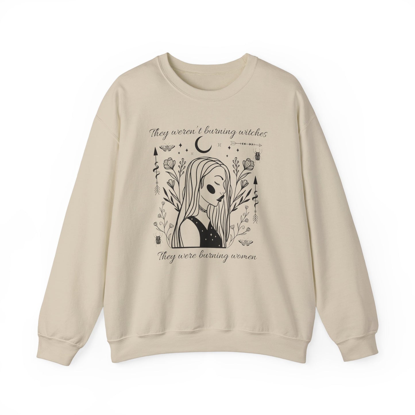 Feminine Rage Sweatshirt, Women's Empowerment Jumper, Witch Burning Feminist Top, Gender Equality Pullover, Unisex Crewneck Sweater
