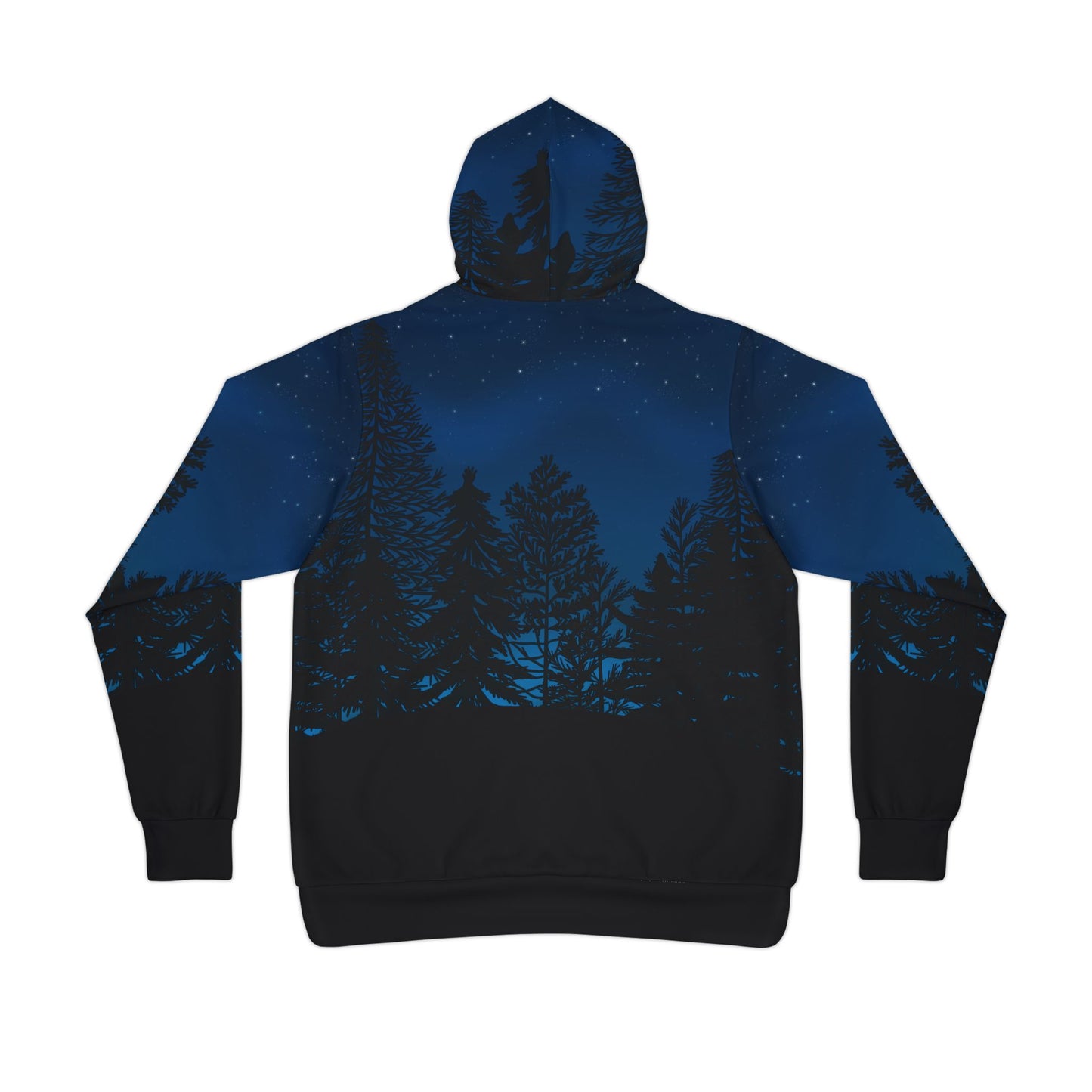 Starry Night Forest Athletic Hoodie - Outdoor Adventure Wear