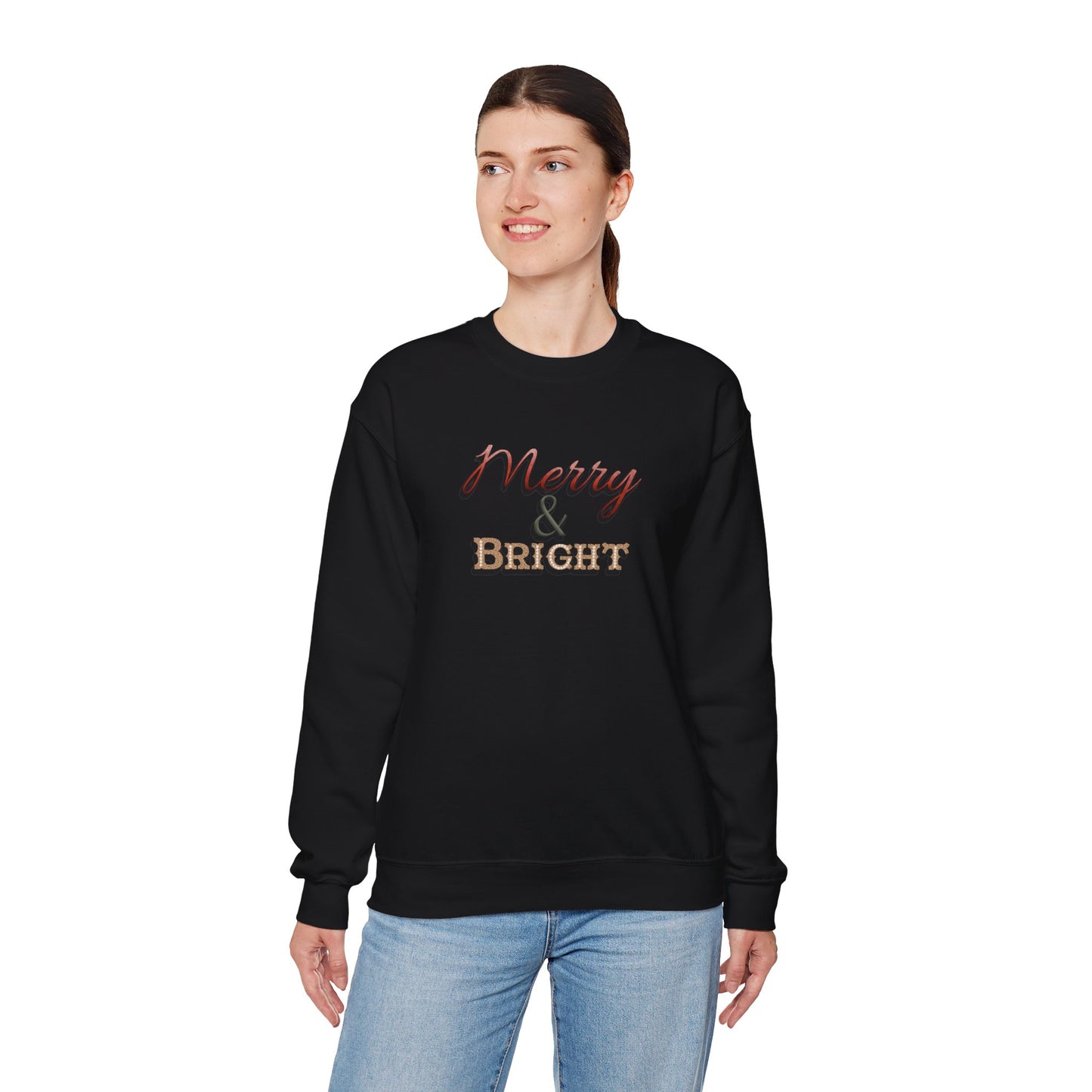 Merry & Bright Sweatshirt - Christmas Holiday