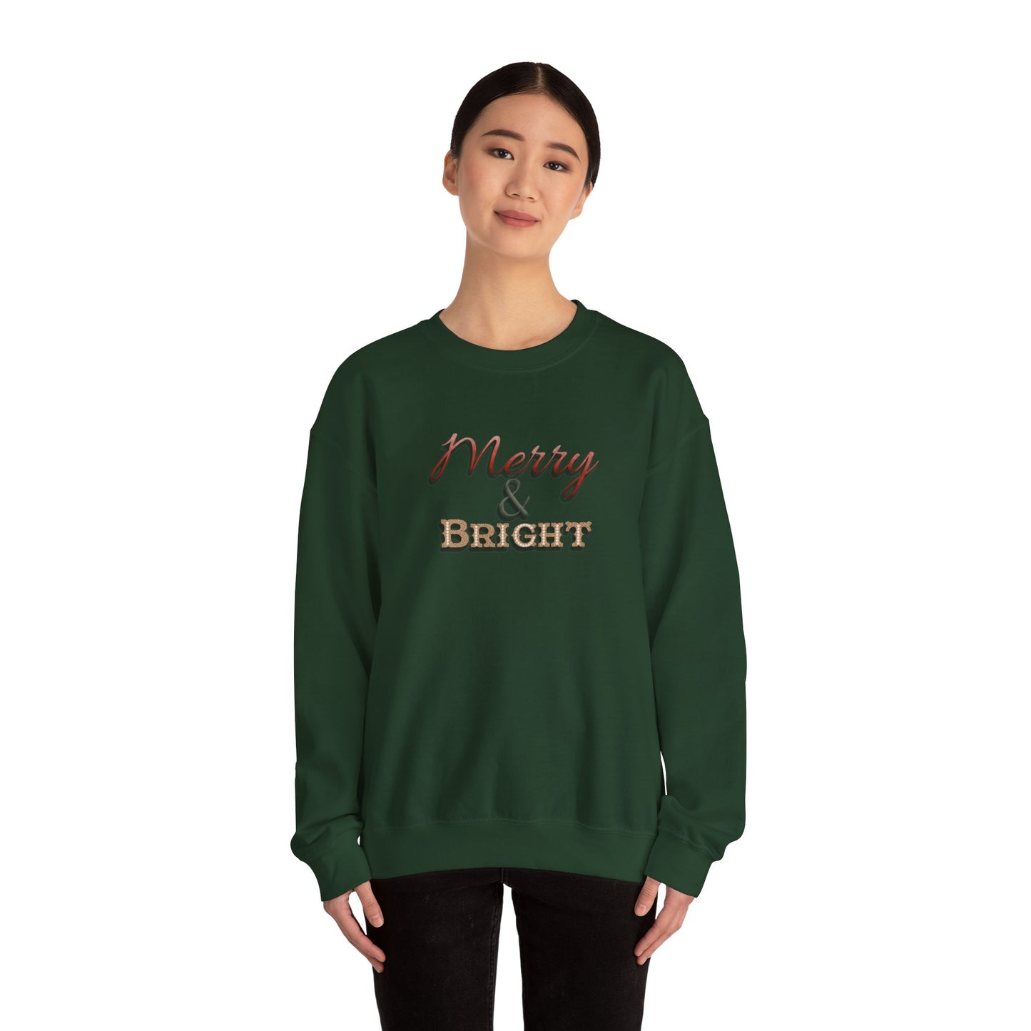 Merry & Bright Sweatshirt - Christmas Holiday