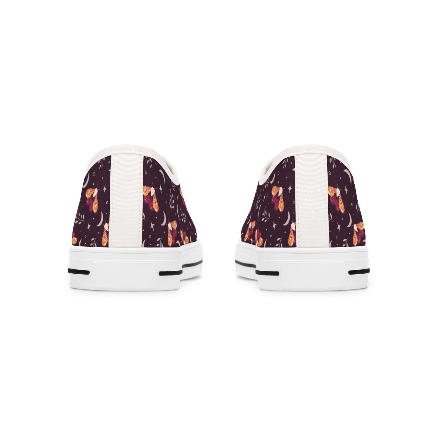 Sneakers Witchy Moth Orange Design by Anndria
