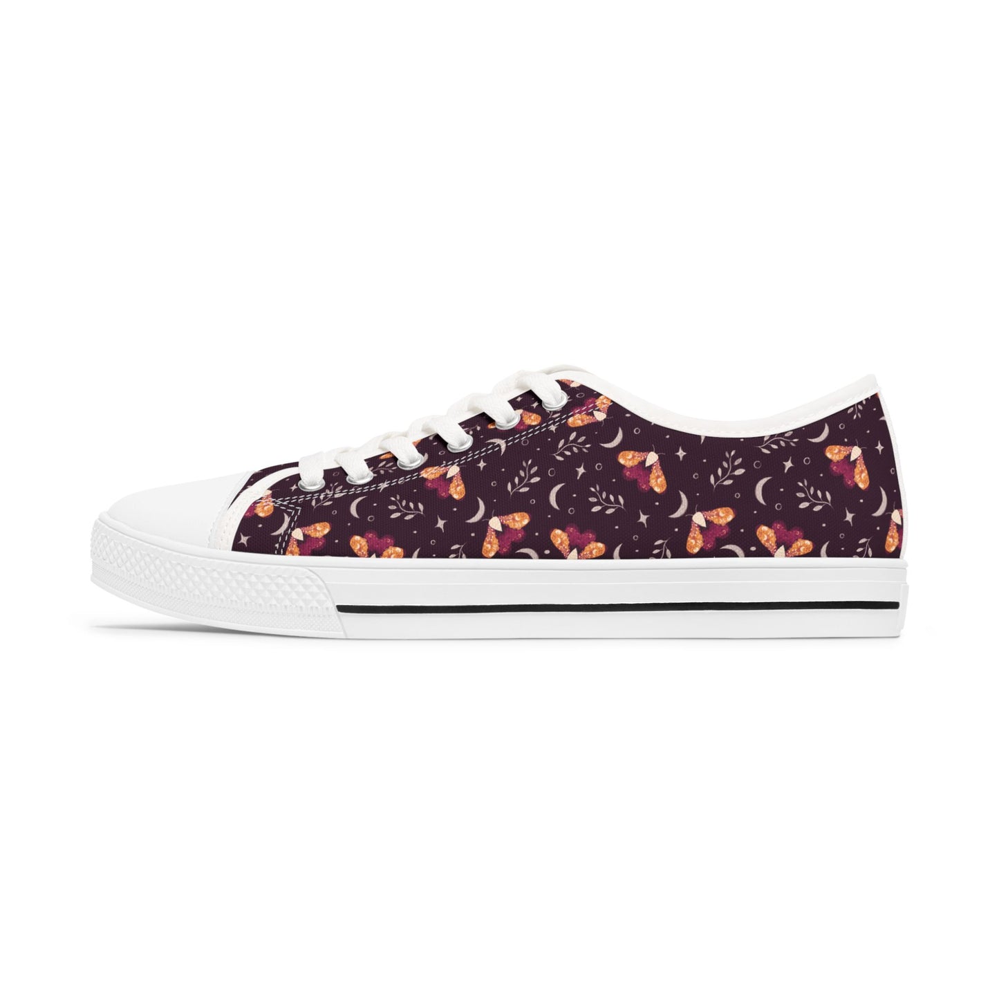 Sneakers Witchy Moth Orange Design by Anndria