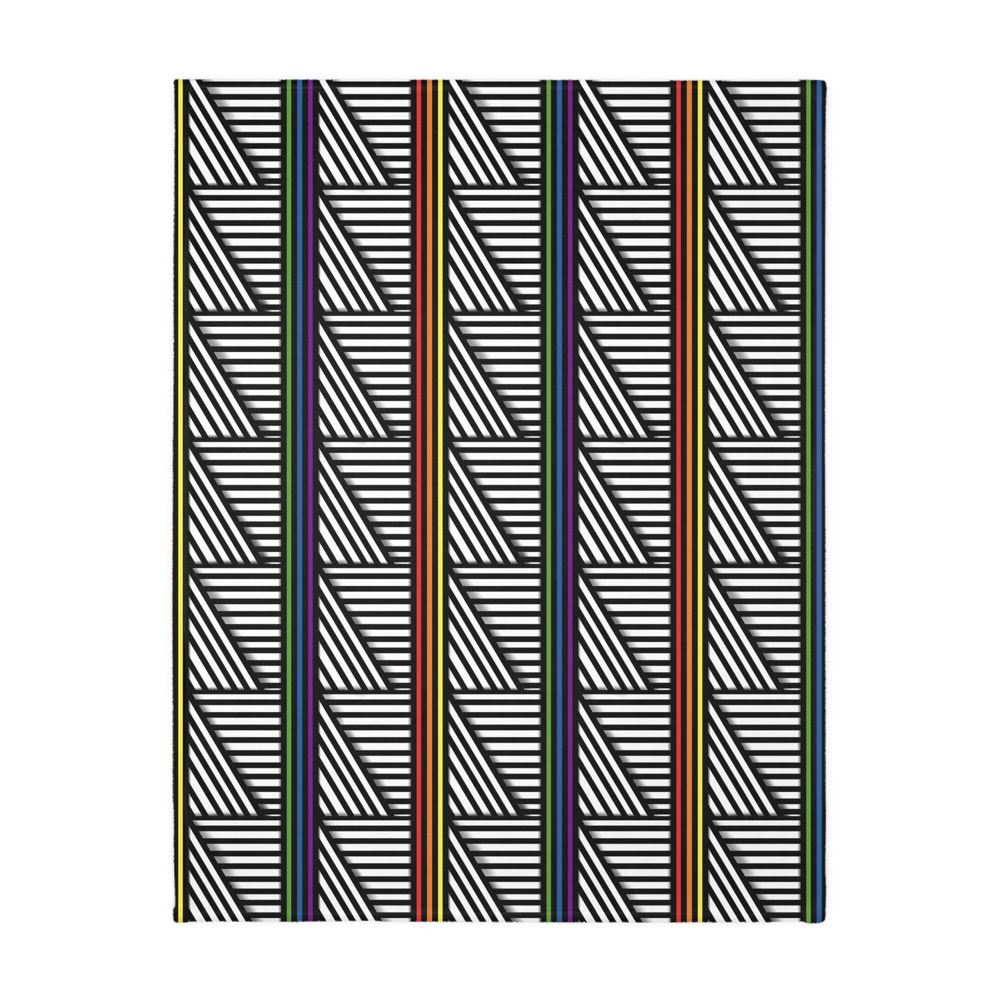 Geometric Pride Pattern Velveteen Microfiber Blanket - Cozy & Stylish Accent for Home