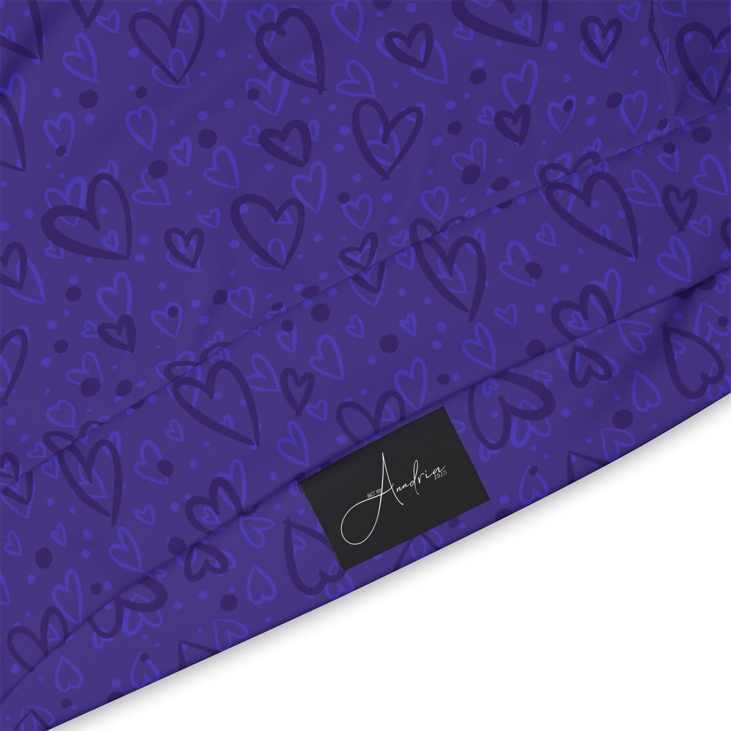 Purple Hearts Athletic Hoodie - Designed by Anndria