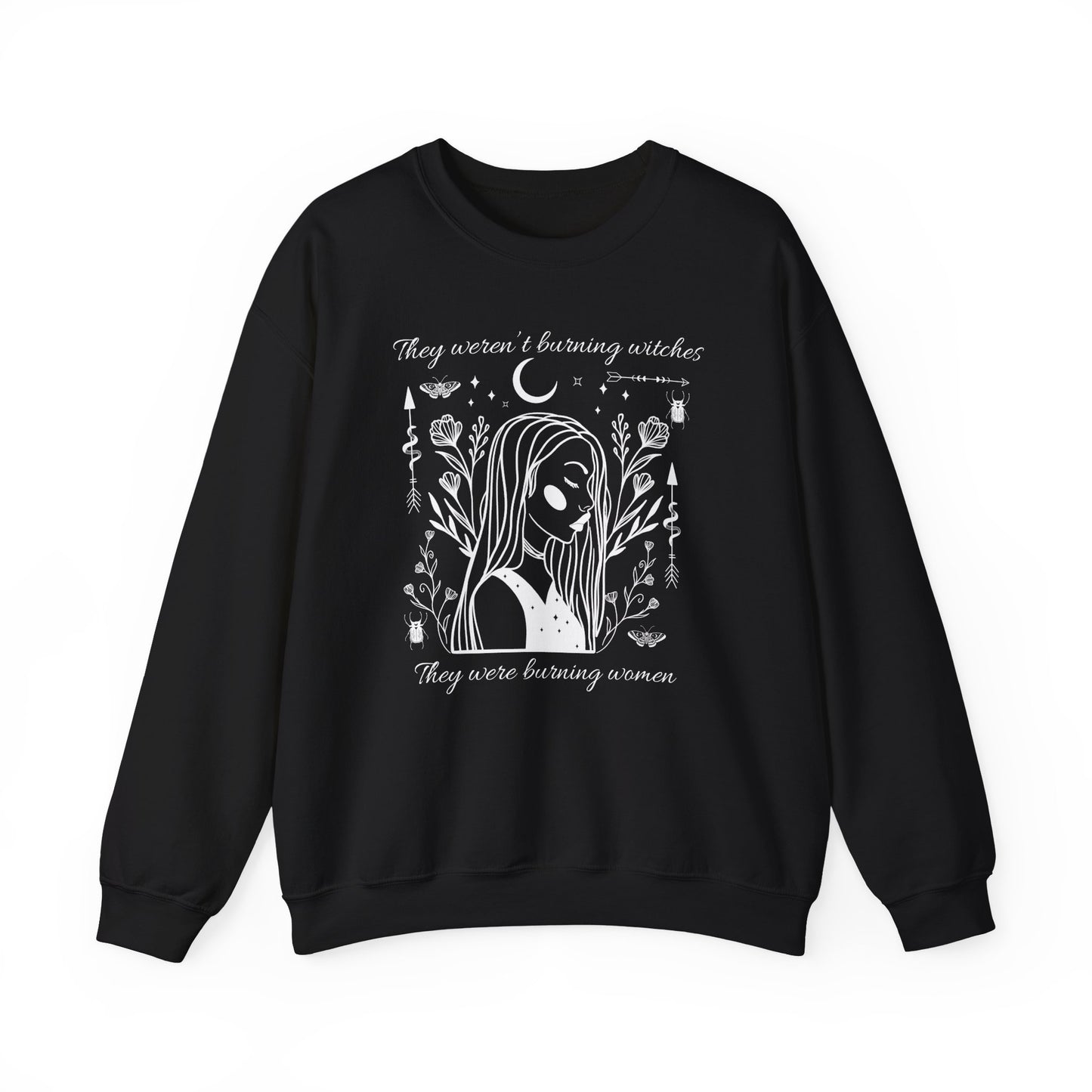 Feminine Rage Sweatshirt, Women's Empowerment Jumper, Witch Burning Feminist Top, Gender Equality Pullover, Unisex Crewneck Sweater