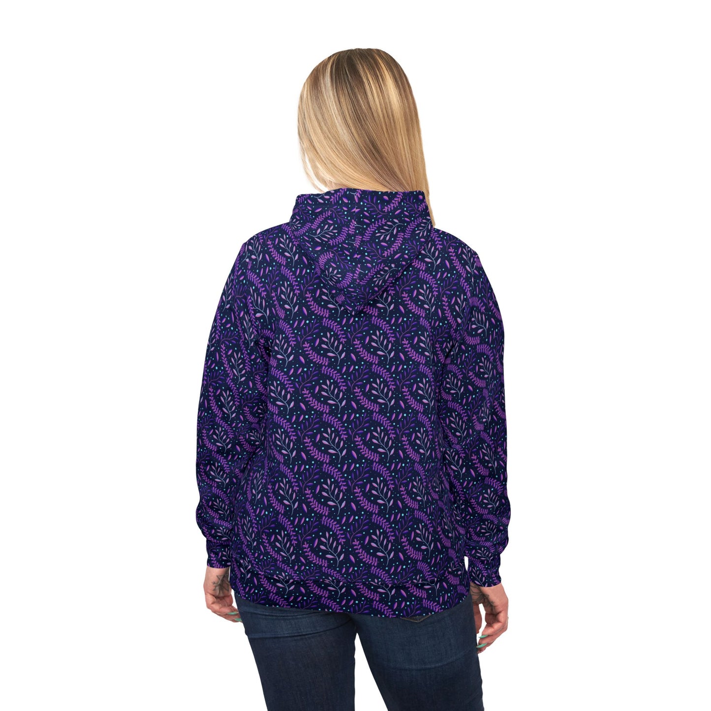 Cosmic Purple Forest Athletic Hoodie by Anndria