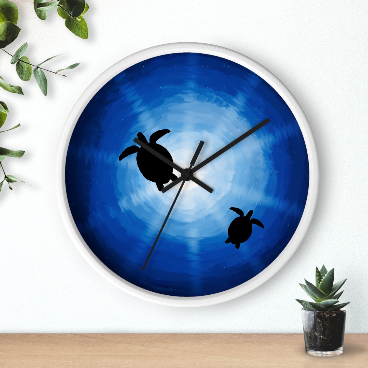 Serene Ocean Turtle Wall Clock - Nautical Home Decor, Ideal Gift for Ocean Lovers