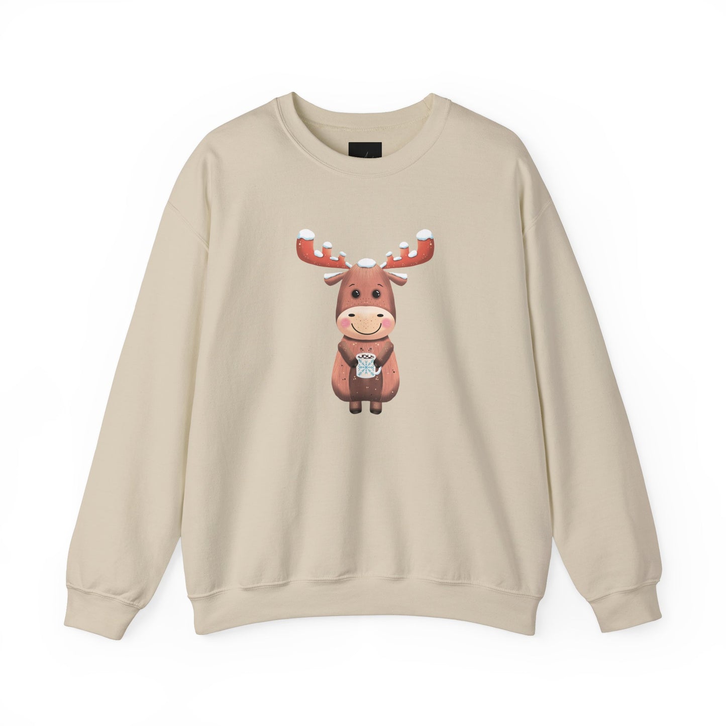 Moose Hot Chocolate Crewneck Sweatshirt by Anndria