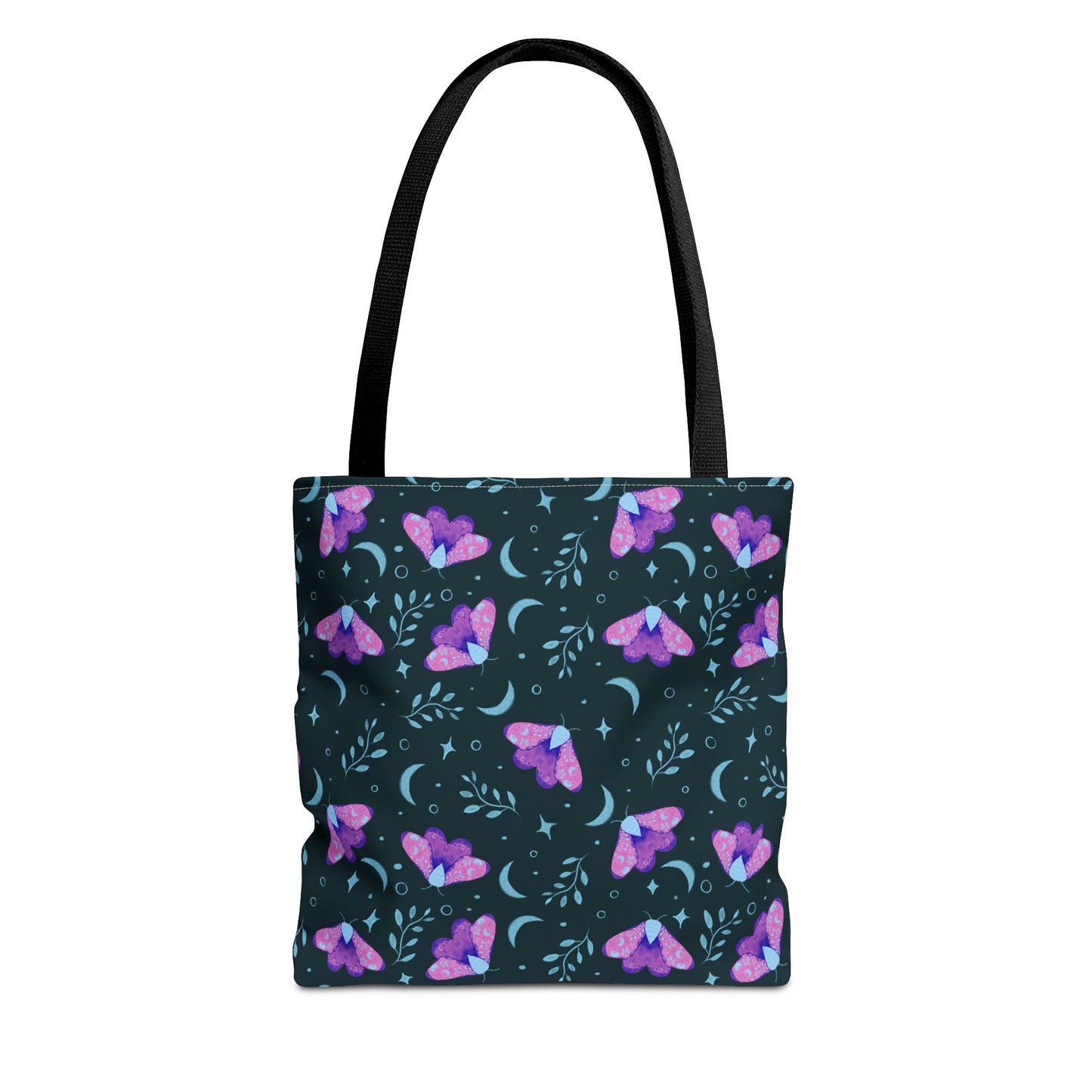 Moth Tote Bag Vibrant - Witchy Aesthetic Design by Anndria