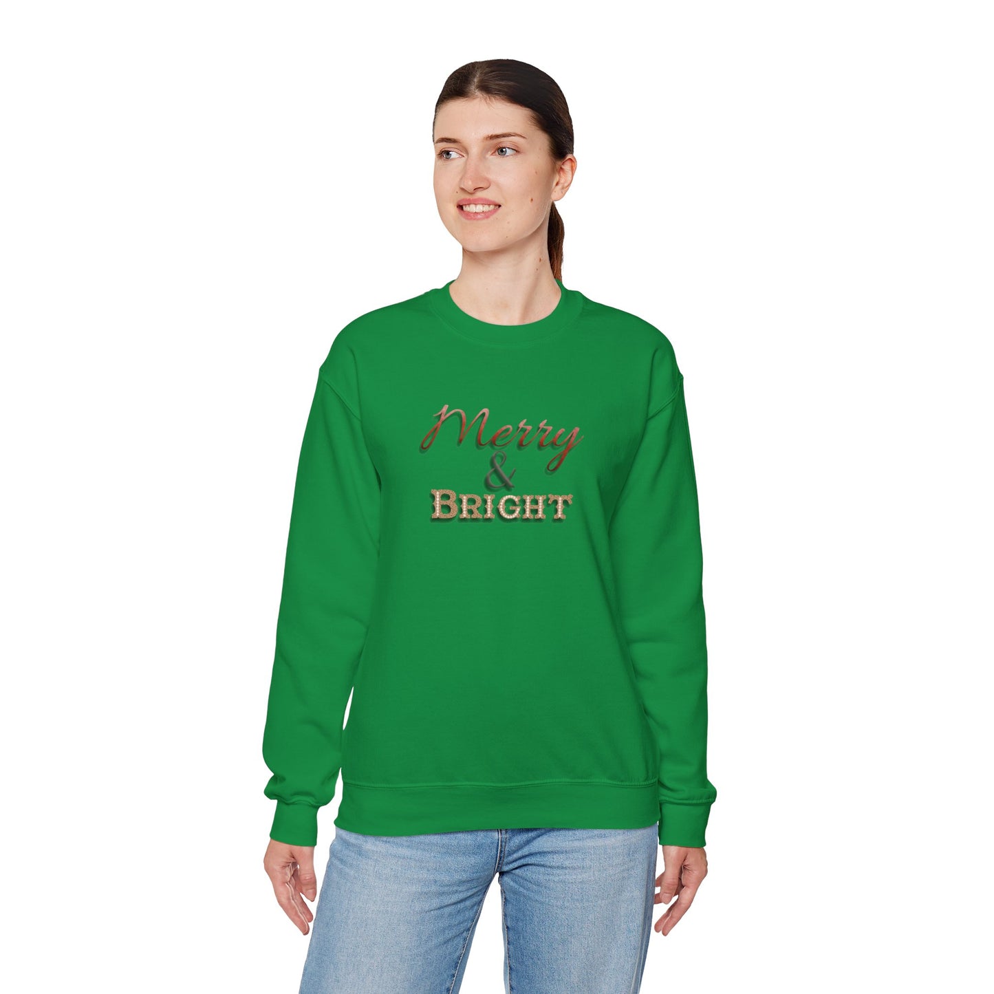 Merry & Bright Sweatshirt - Christmas Holiday