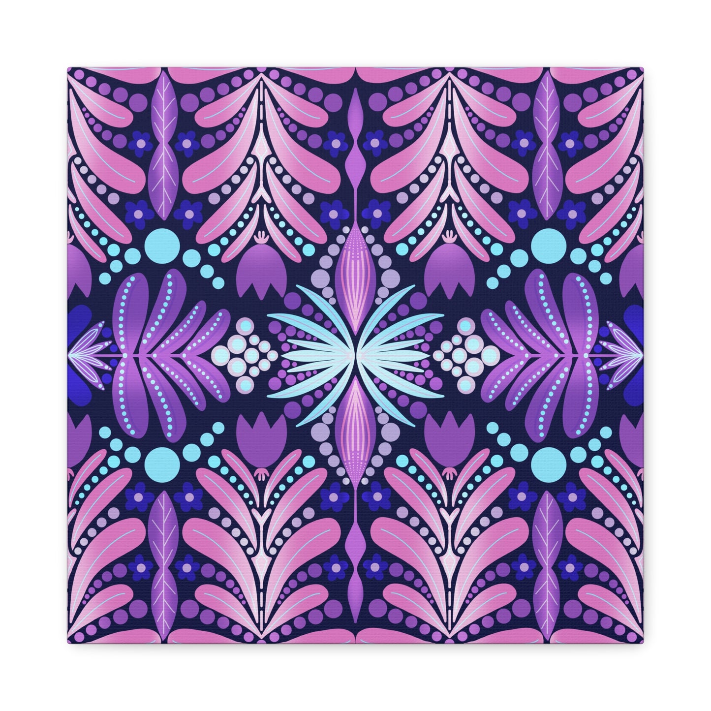 Vibrant Floral Canvas Wall Art - Stretched Matte Print