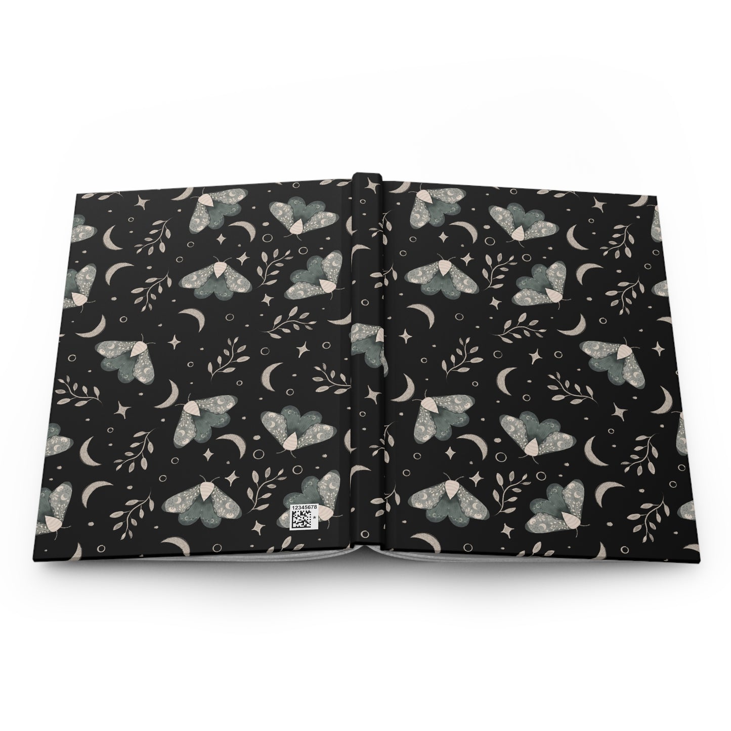 Hardcover Journal Witchy Moth Design by Anndria
