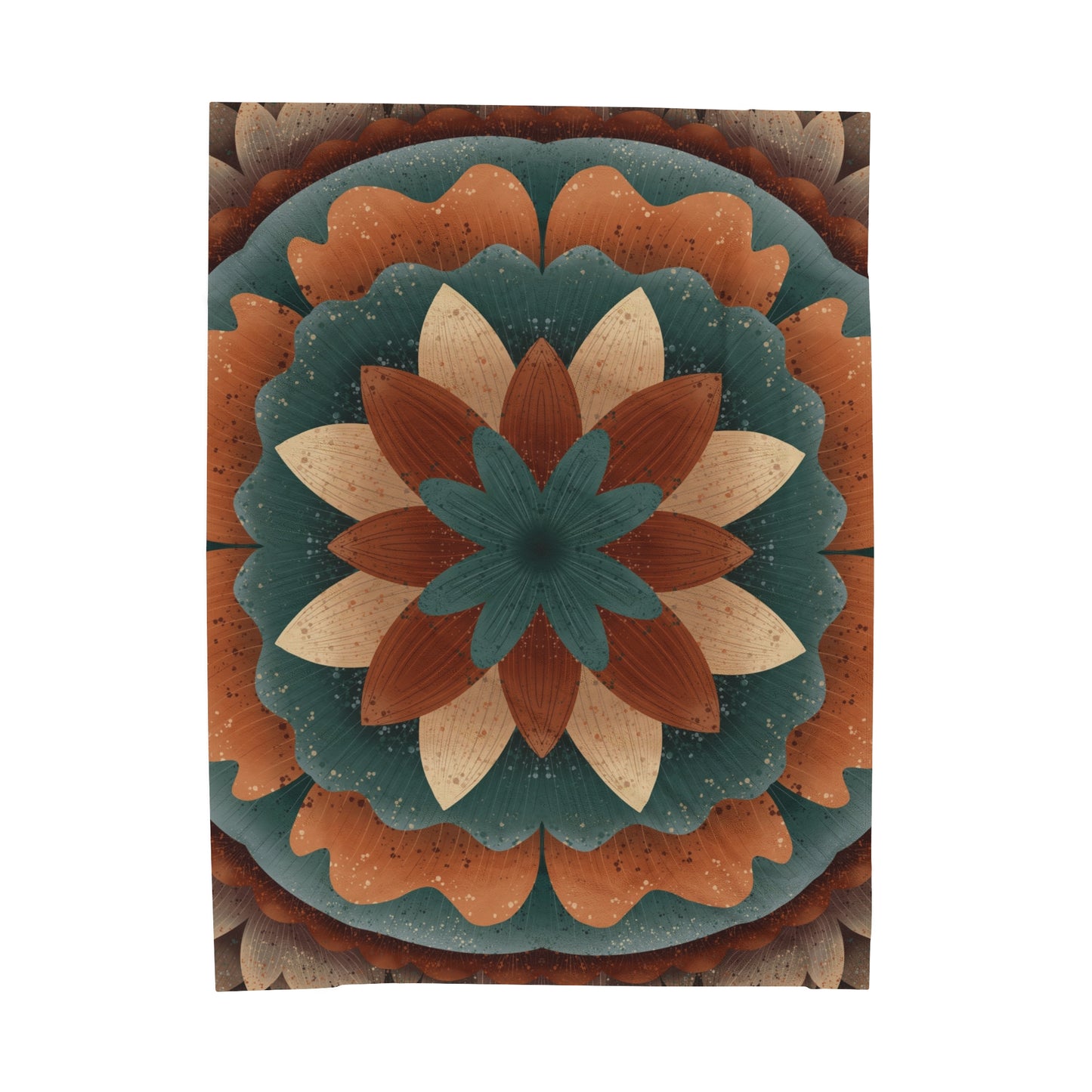 Velveteen Plush Blanket, Harvest Harmony Mandala Artwork by Anndria, Fall Vibes, Cozy Home Decor, Gift for Nature Lovers, Boho Chic Throw
