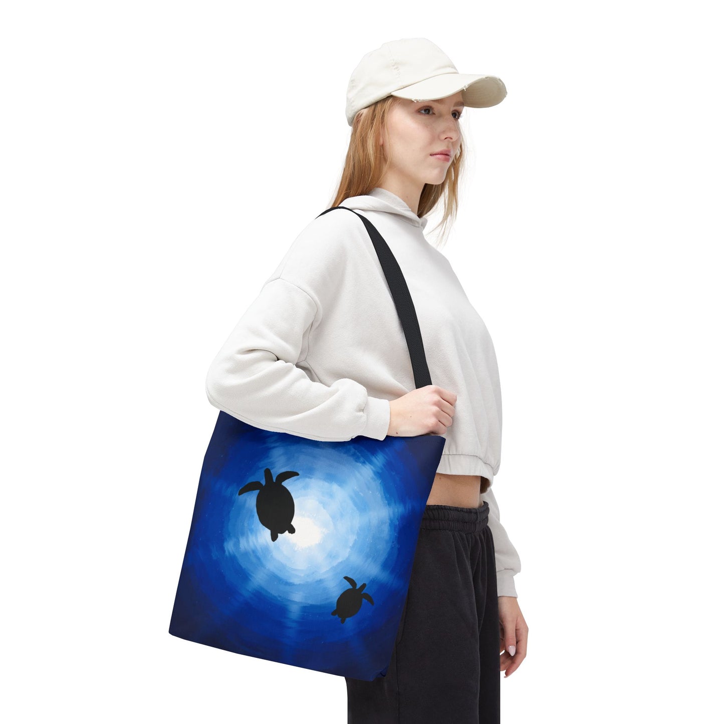 Tote Bag - Sea Turtles Swimming Hand Drawn by Anndria