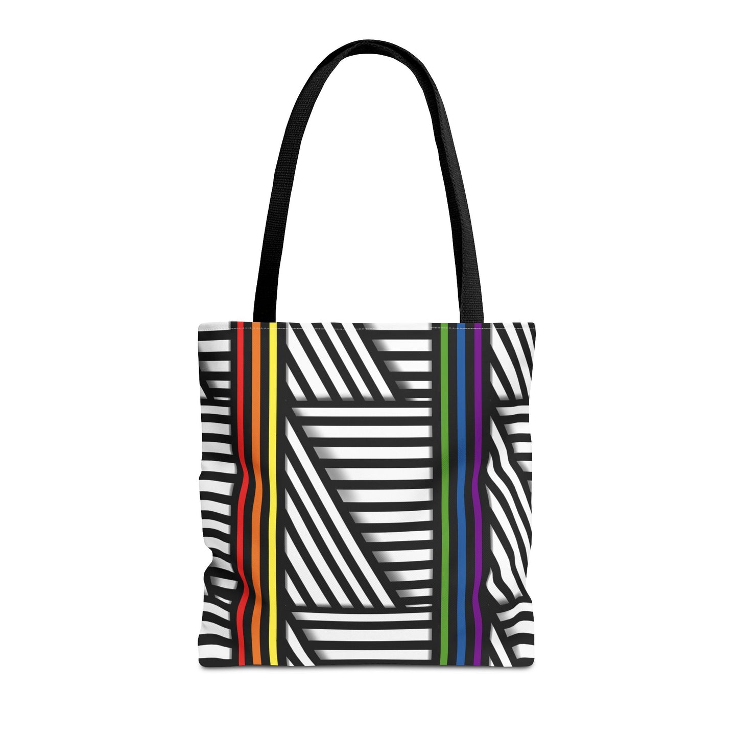 Colorful Striped Pride Tote Bag - Stylish & Versatile for Everyday Use